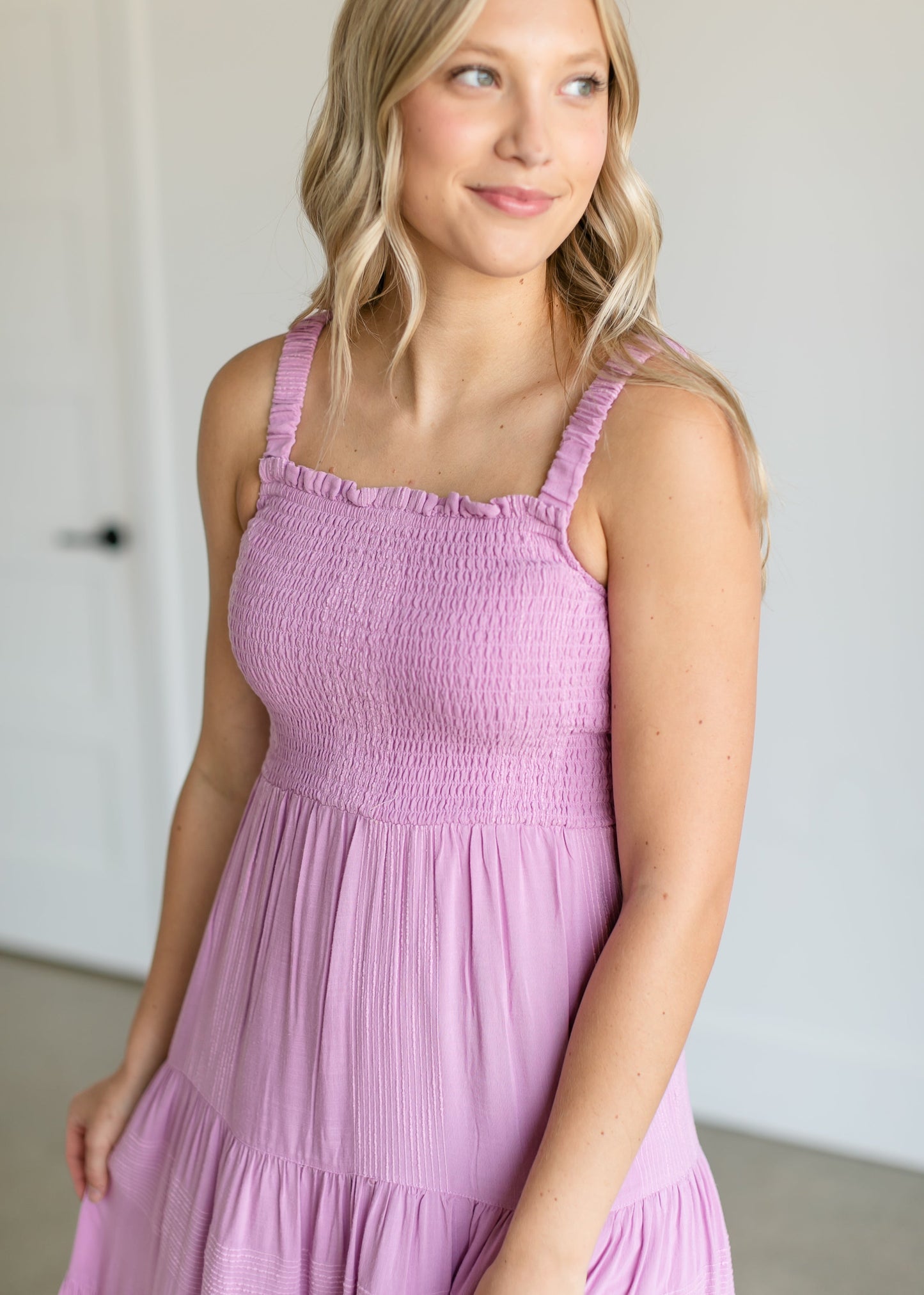 Kyara Smocked Sleeveless Maxi Dress FF Dresses
