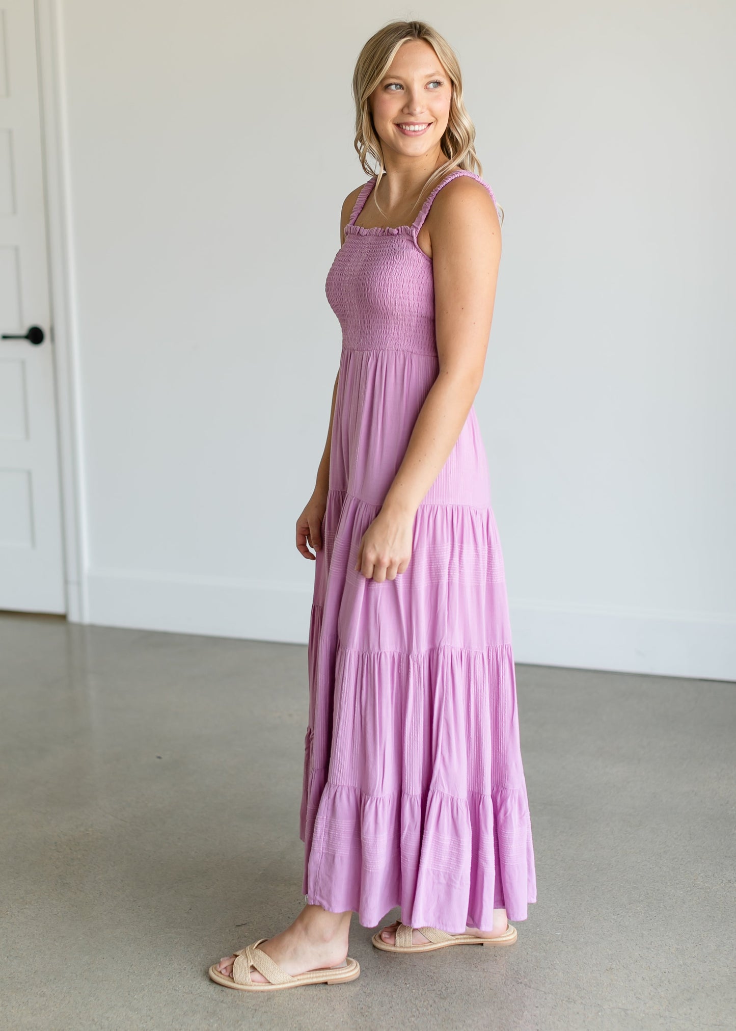 Kyara Smocked Sleeveless Maxi Dress FF Dresses