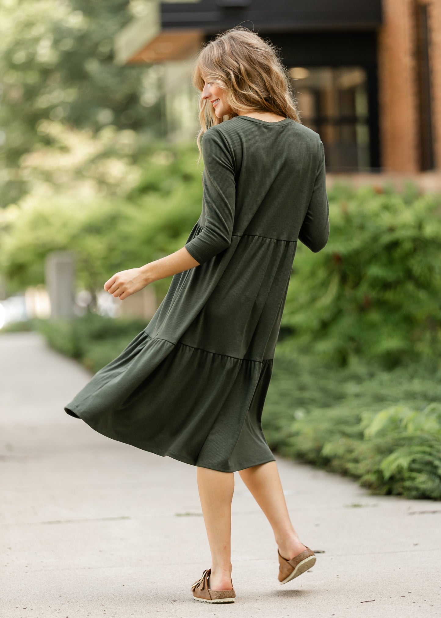 Lacy Ribbed Midi Dress FF Dresses