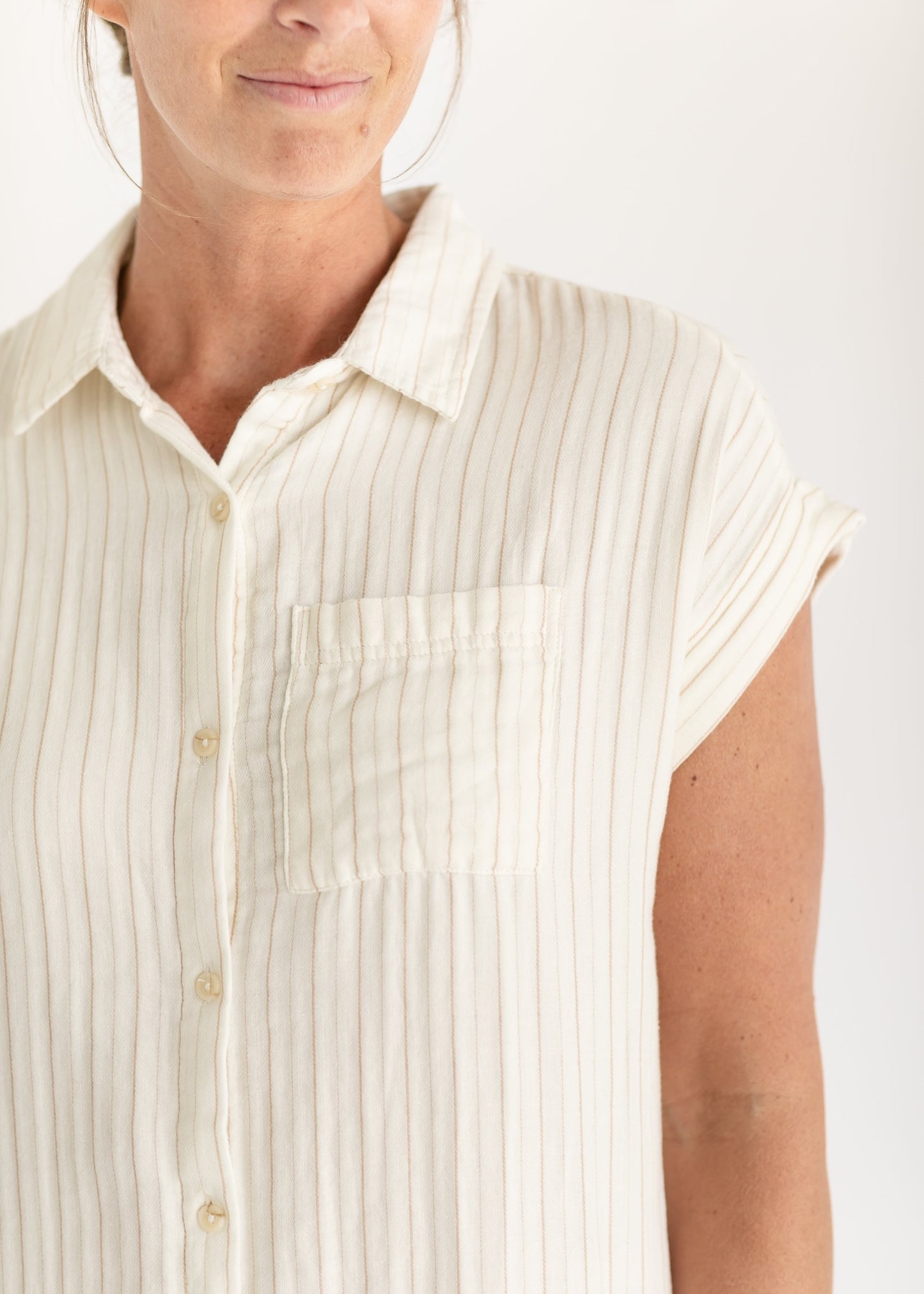 Laira Striped Midi Shirt Dress FF Dresses