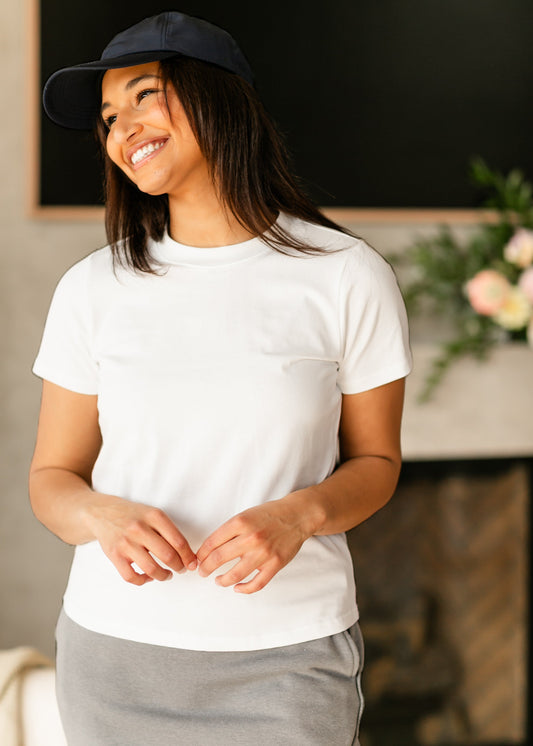 Lanie Casual Comfort Staple Tee FF Tops