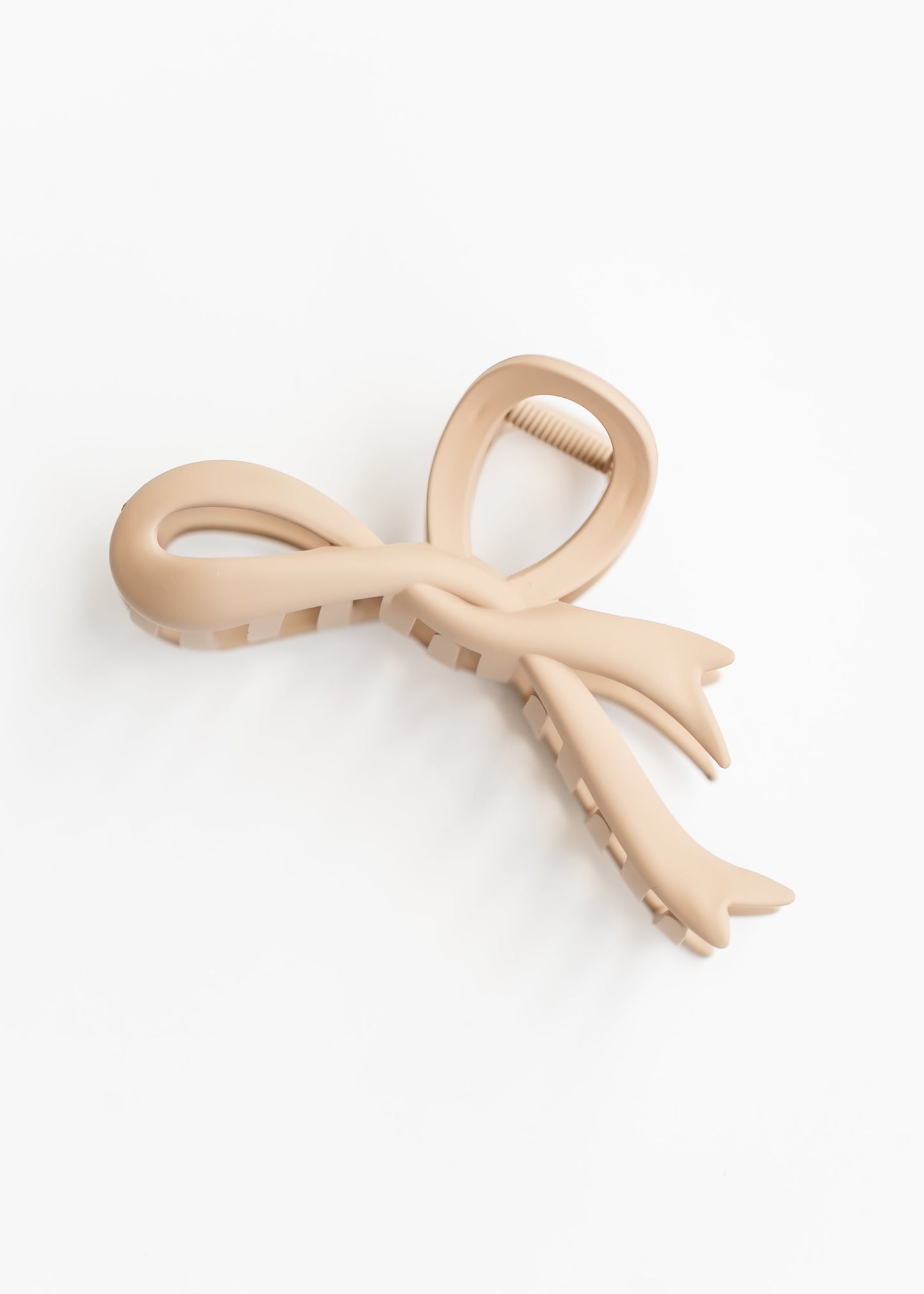 Large Bow Matte Hair Clip Accessories Mocha