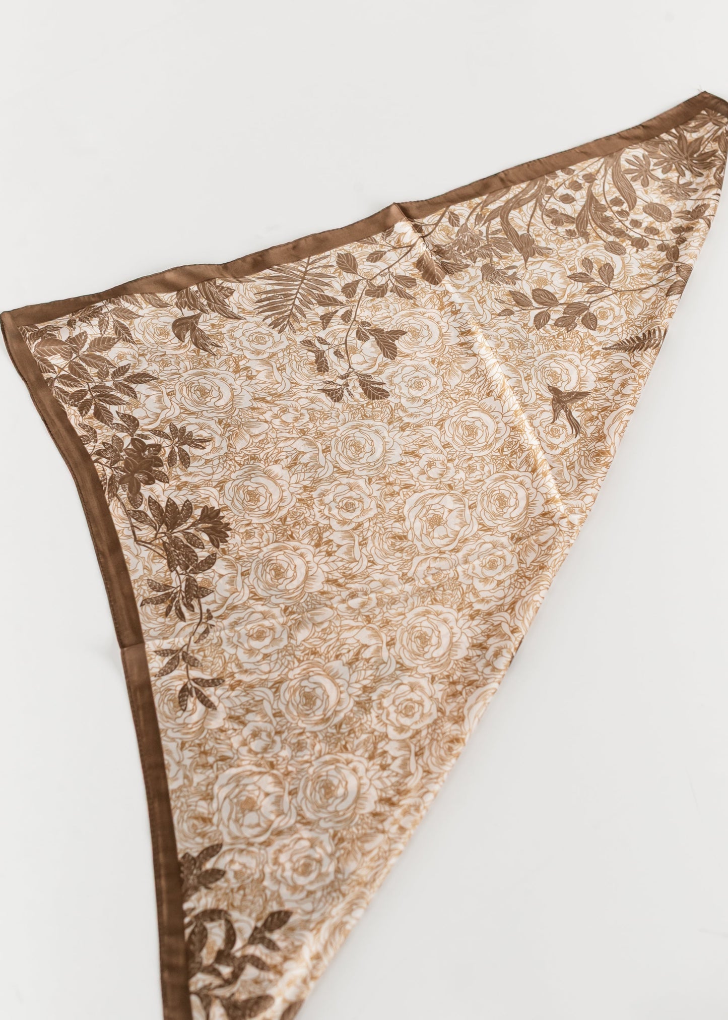 Large Floral Silk Feel Scarf Accessory