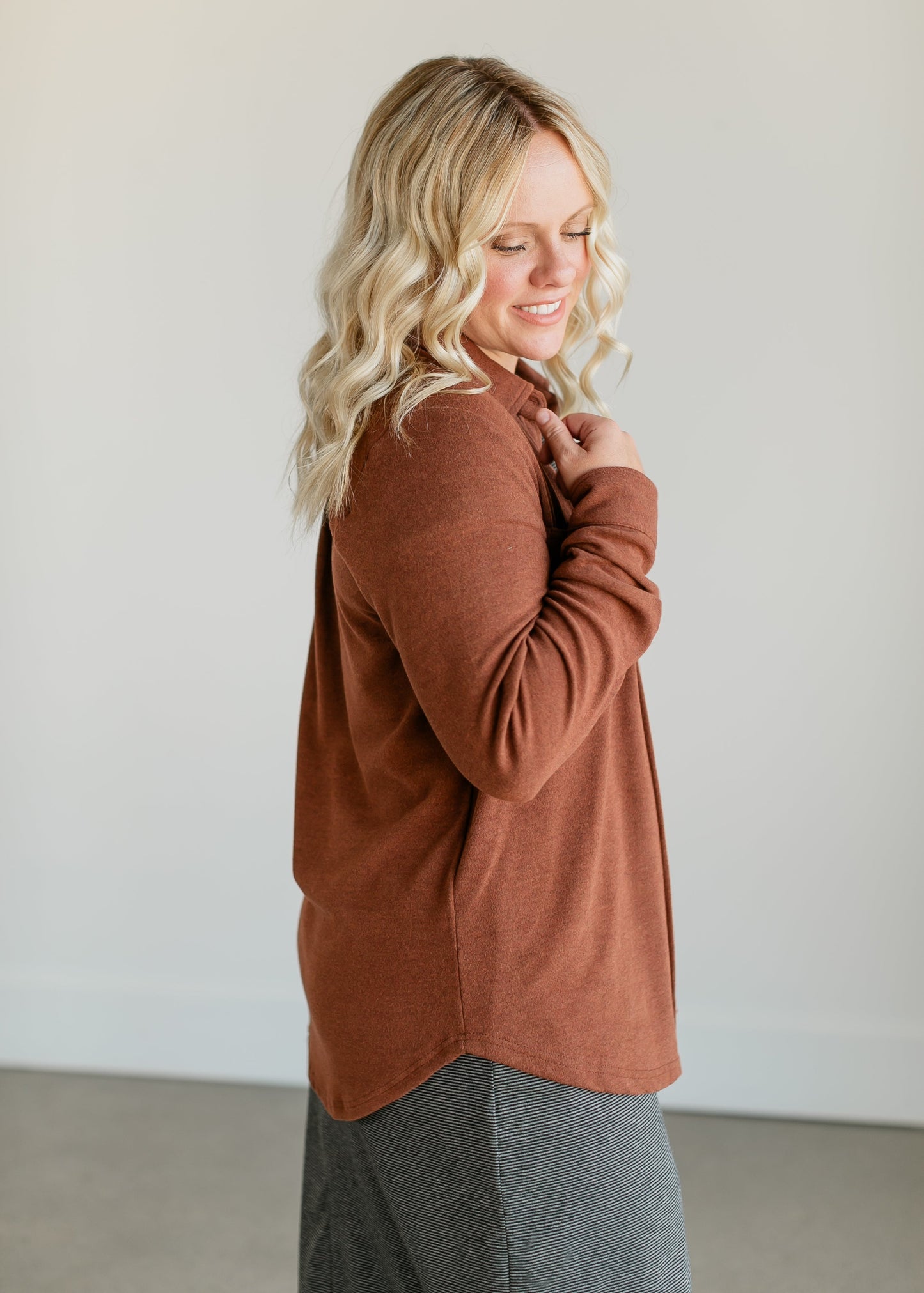 Lewis Long Sleeve Soft Top FF Tops