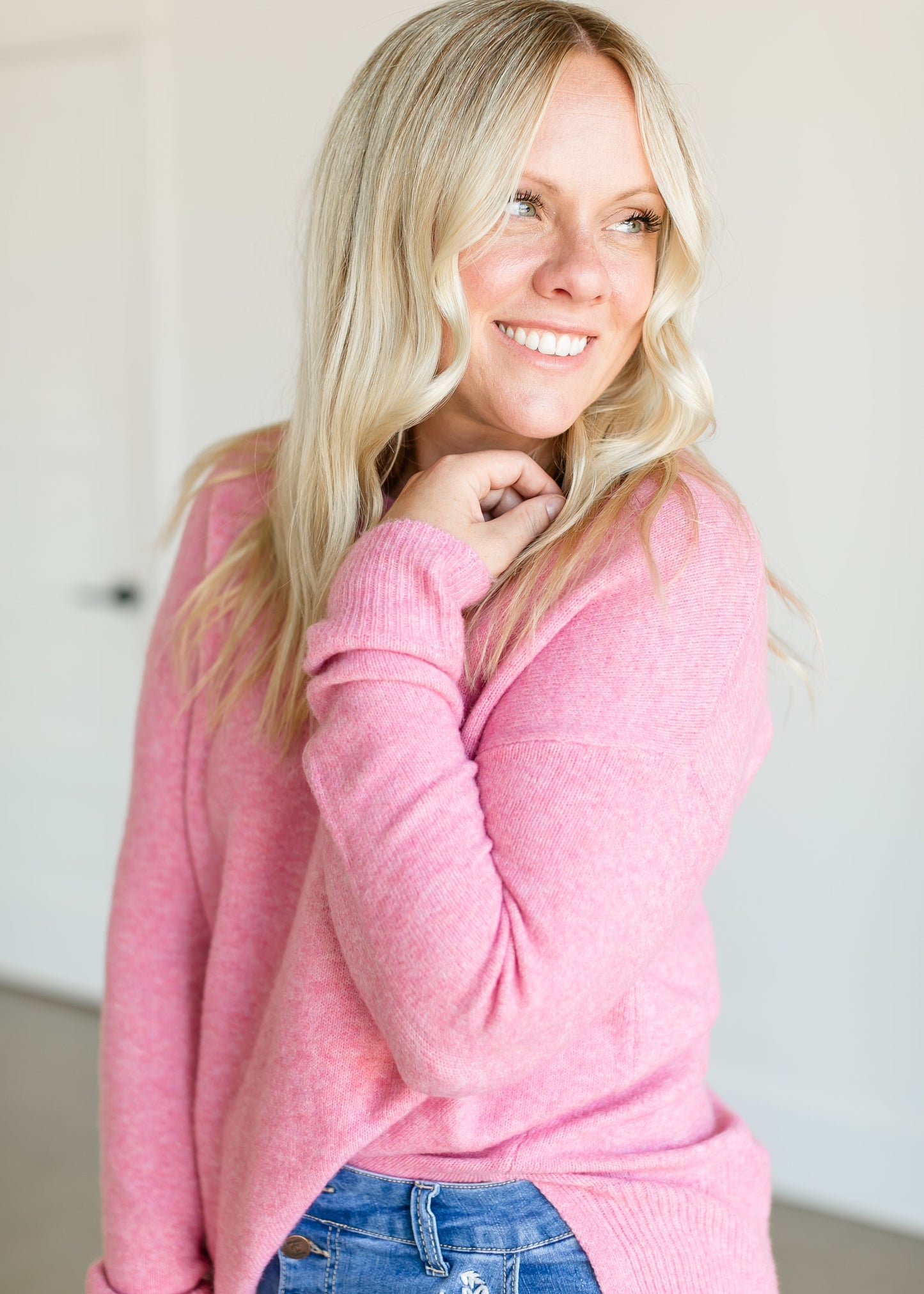 Lightweight Crewneck Pullover Sweater FF Tops