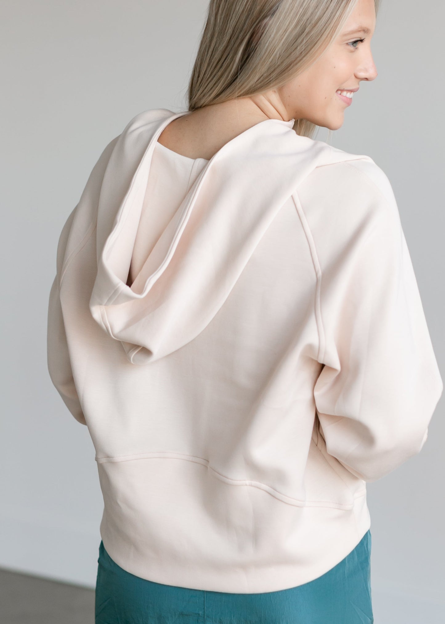Lightweight Half Zip Hoodie Sweatshirt FF Tops