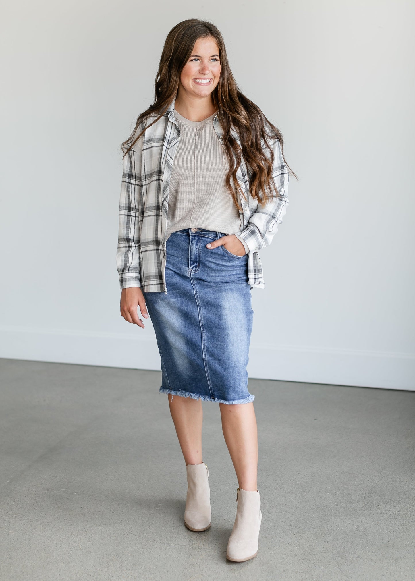 Lightweight Waffle Crewneck Sweater FF Tops