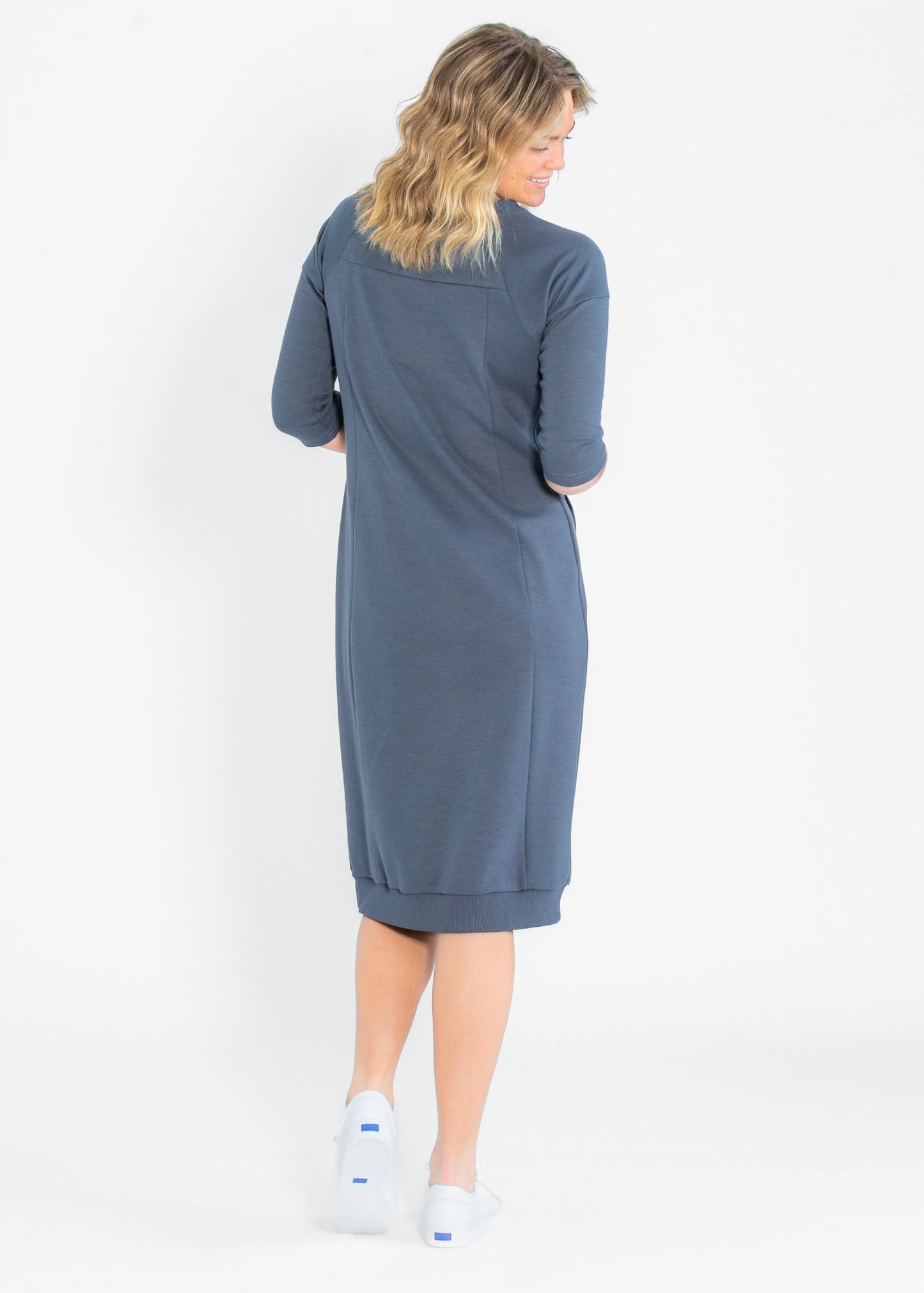Liv 3/4 Sleeve Sweatshirt Midi Dress IC Dresses