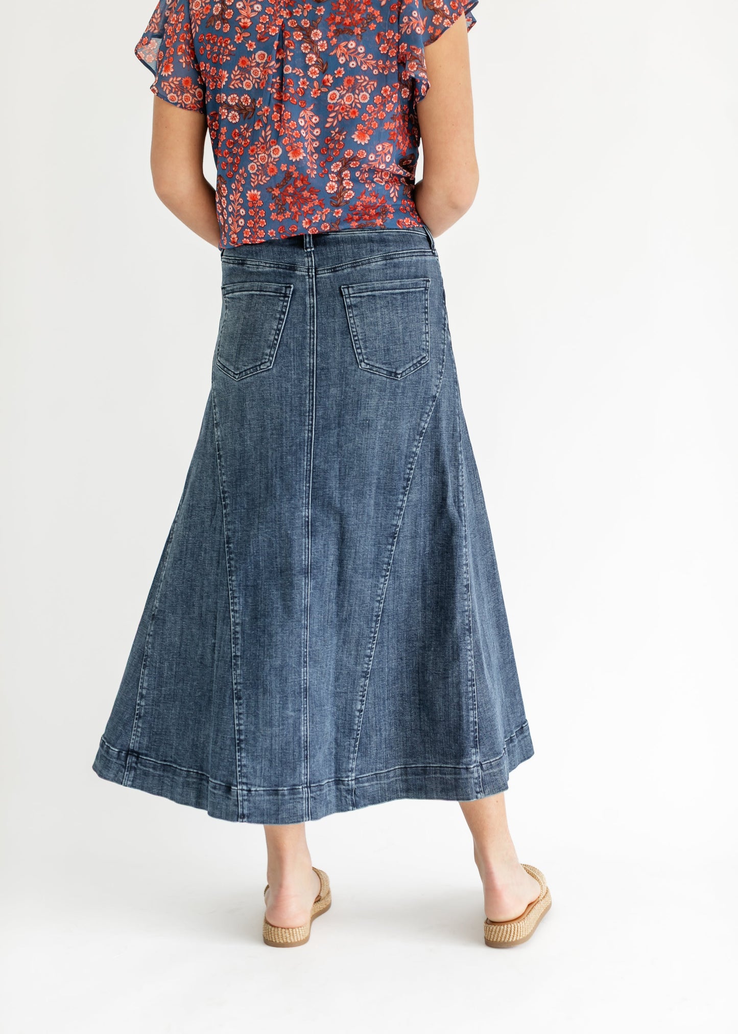 LIVERPOOL® Denim Mermaid Maxi Skirt FF Skirts