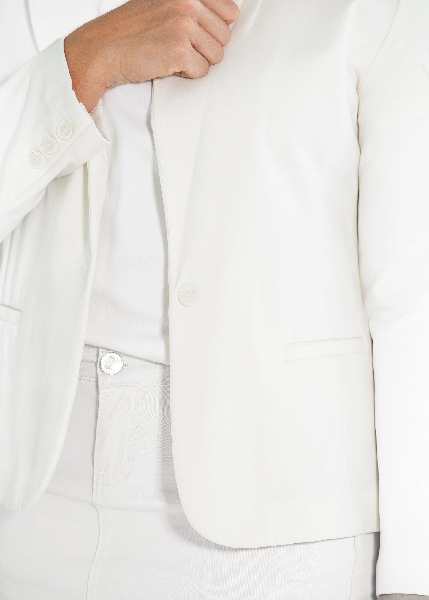 Liverpool Los Angeles® Fitted Single Button Blazer FF Tops