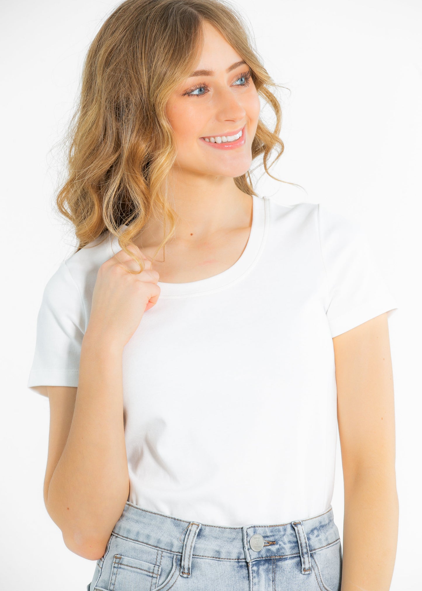 Liverpool® Scoop Neck Short Sleeve Tee FF Tops