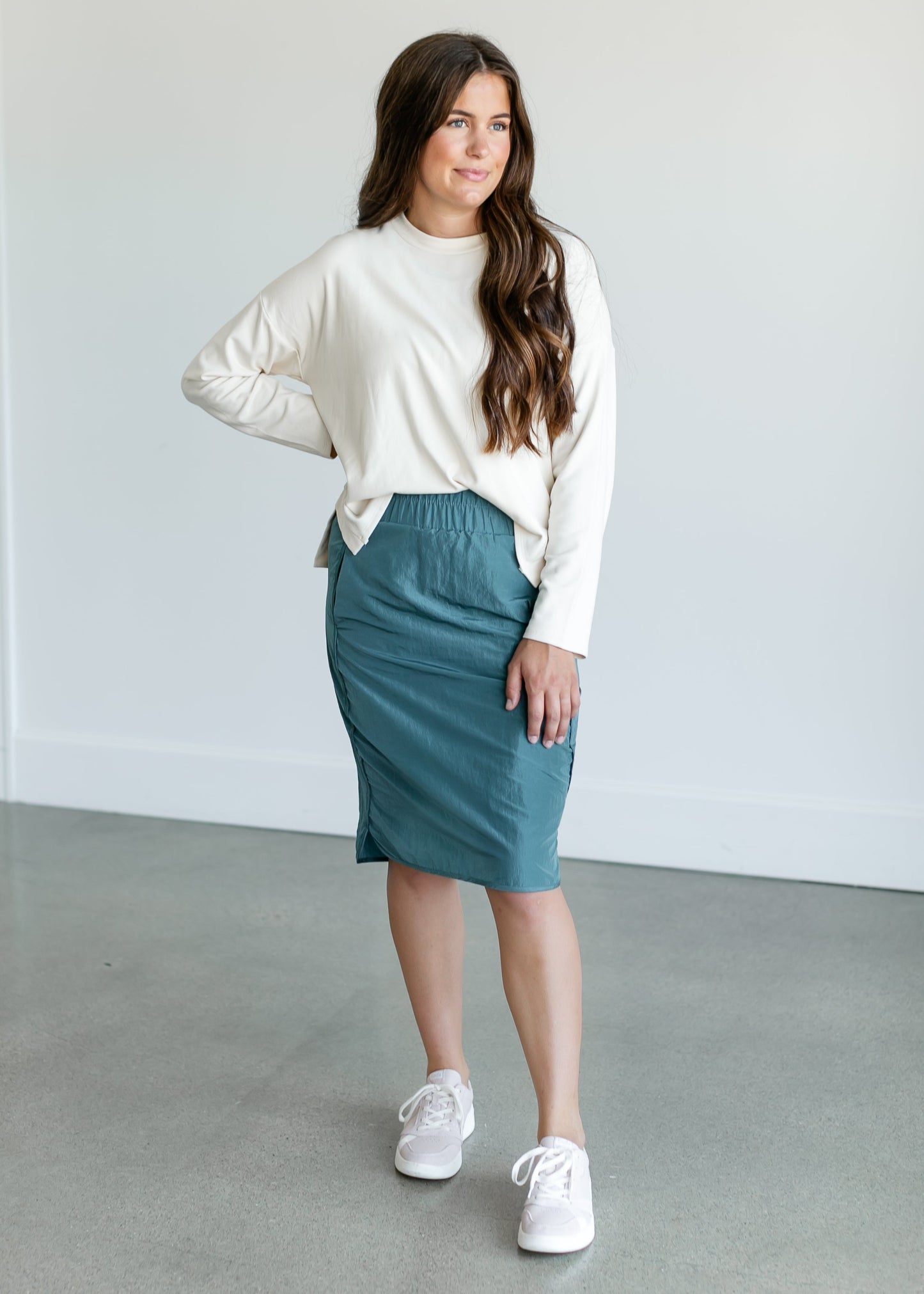 Long Sleeve Drop Shoulder Top FF Tops