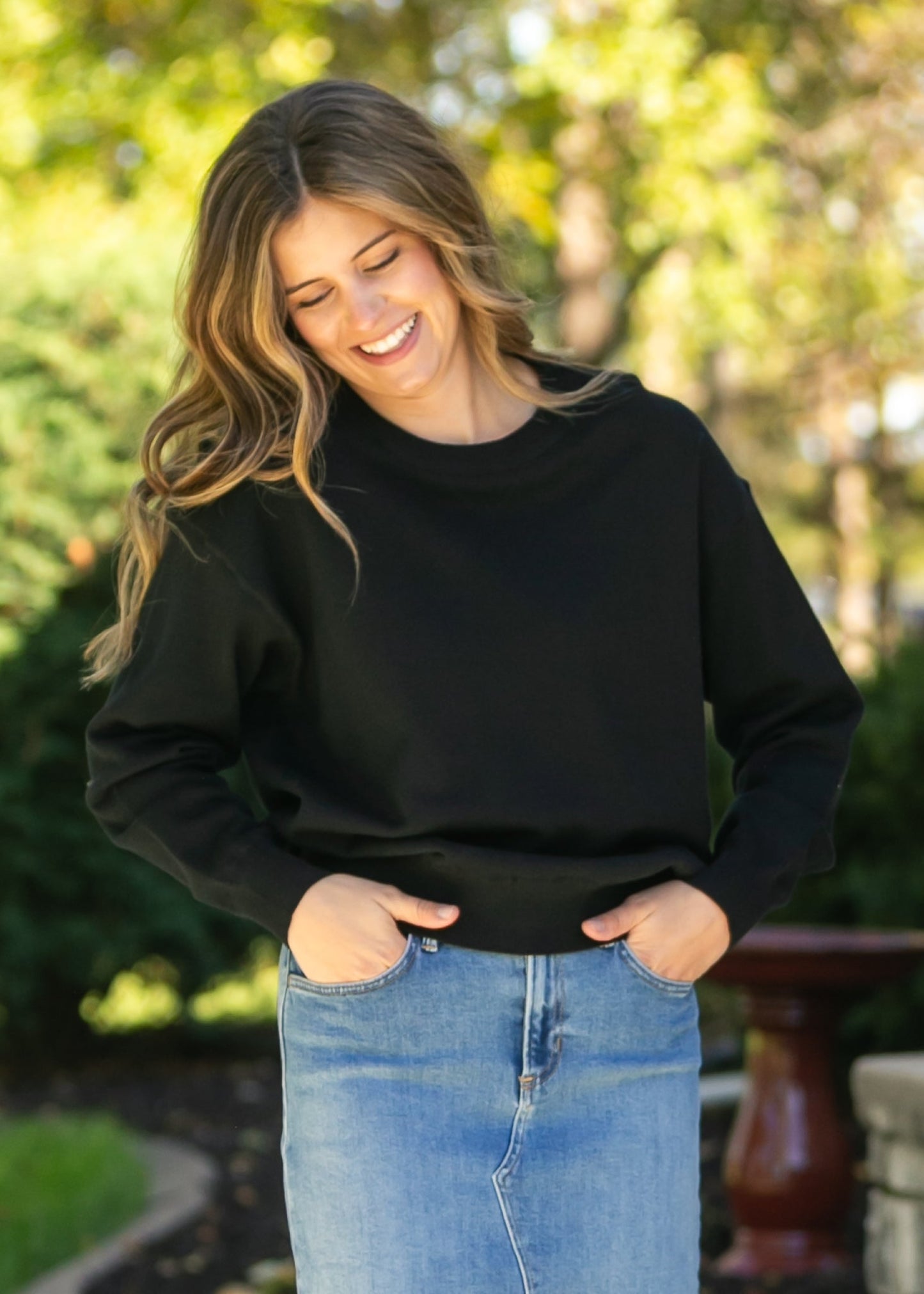 Loose Fit Heavy Knit Pullover Sweater FF Tops