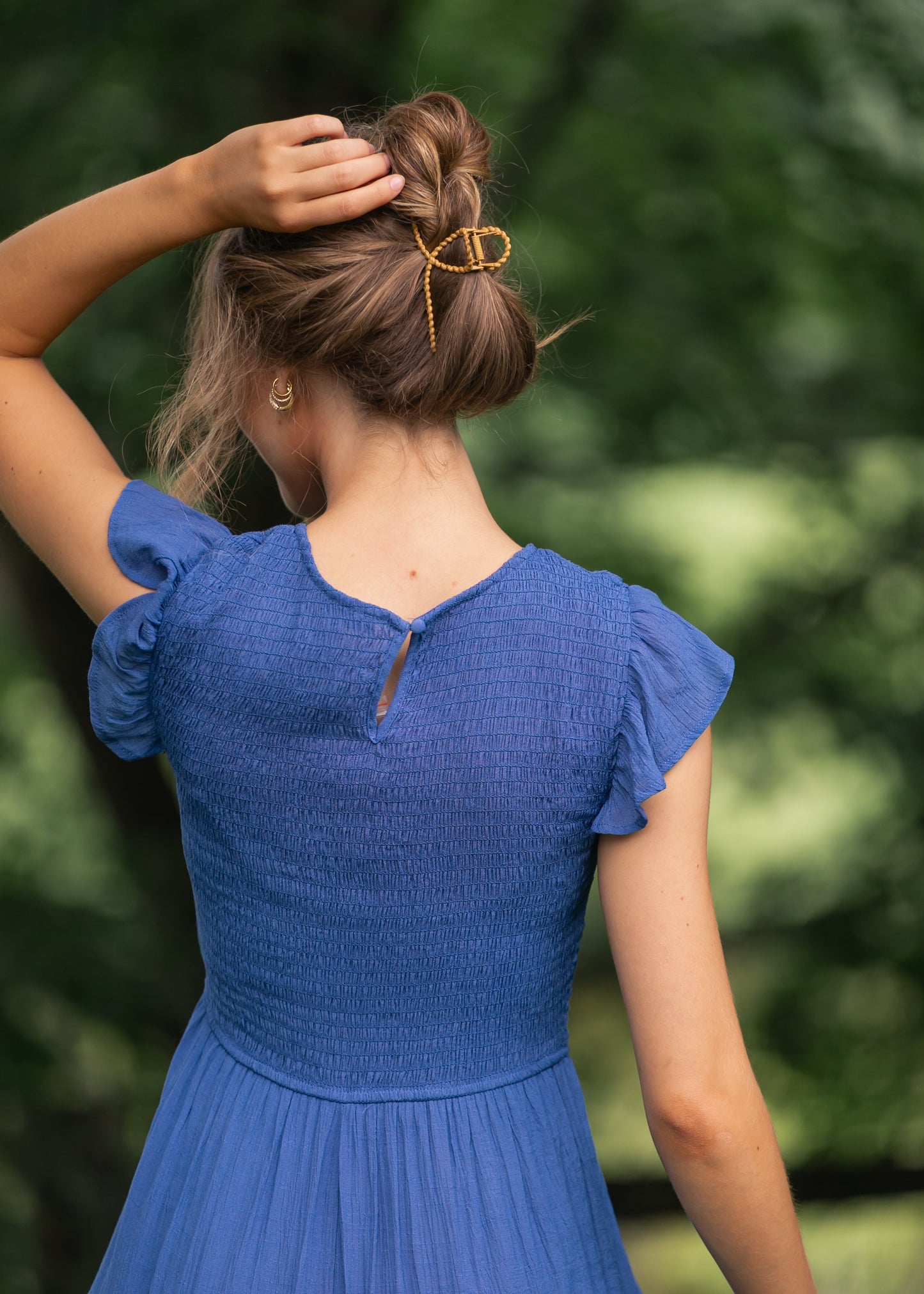 Lorelai Smocked Tiered Midi Dress FF Dresses