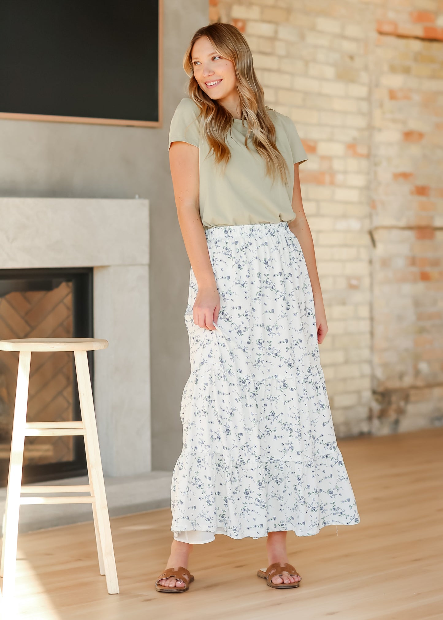 Lynn Tiered Peasant Maxi Skirt IC Skirts