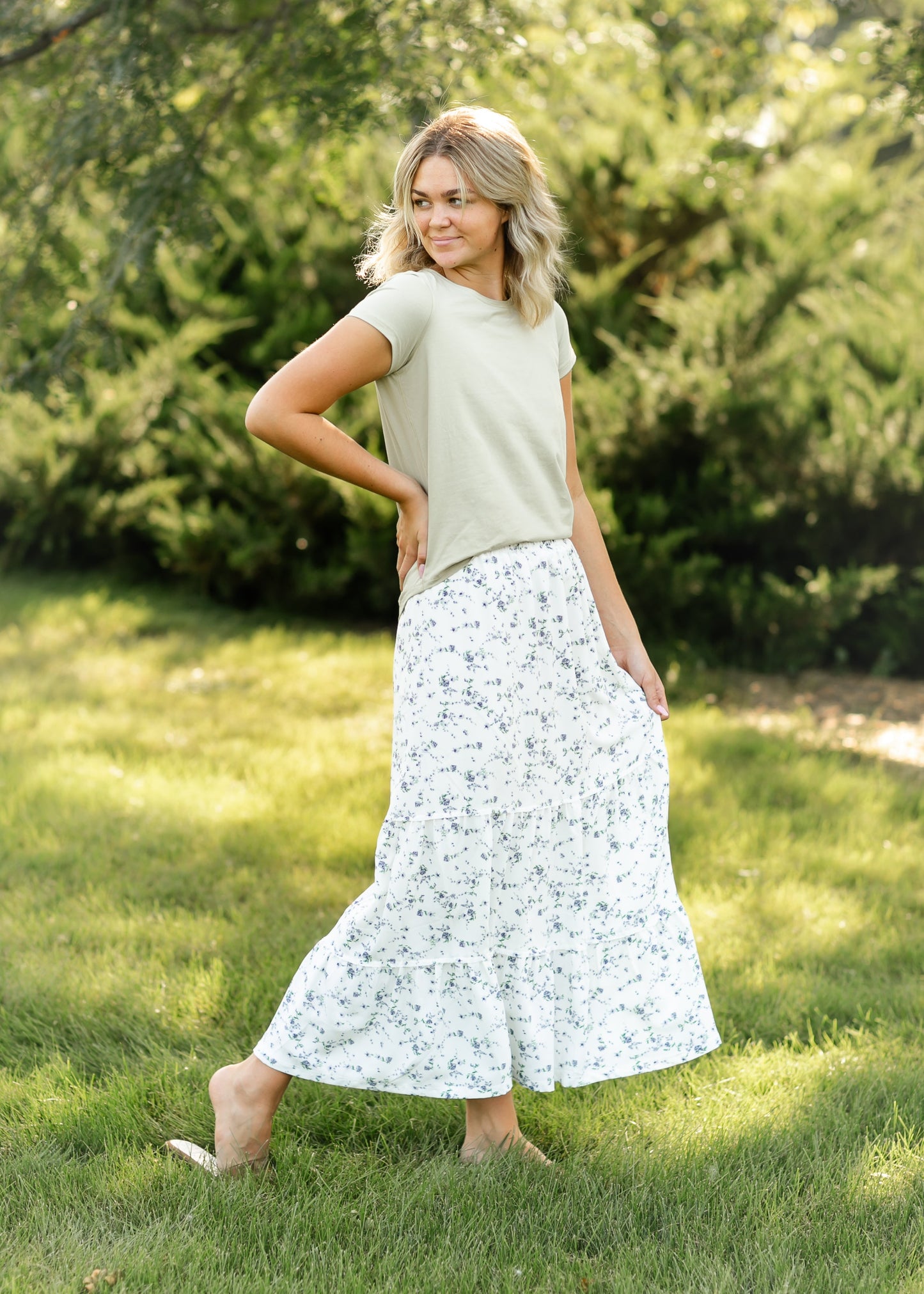 Lynn Tiered Peasant Maxi Skirt IC Skirts