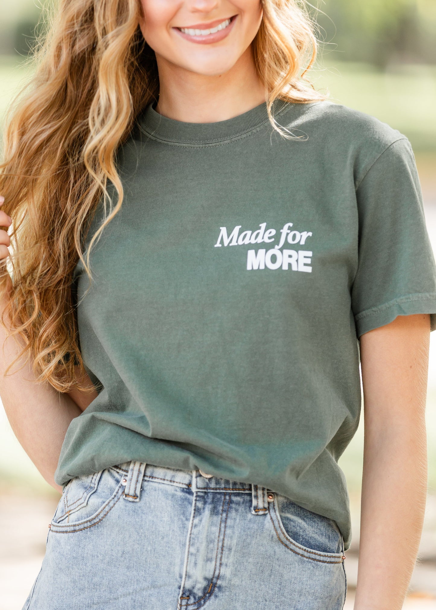 Made for More Christian Graphic T-shirt FF Tops