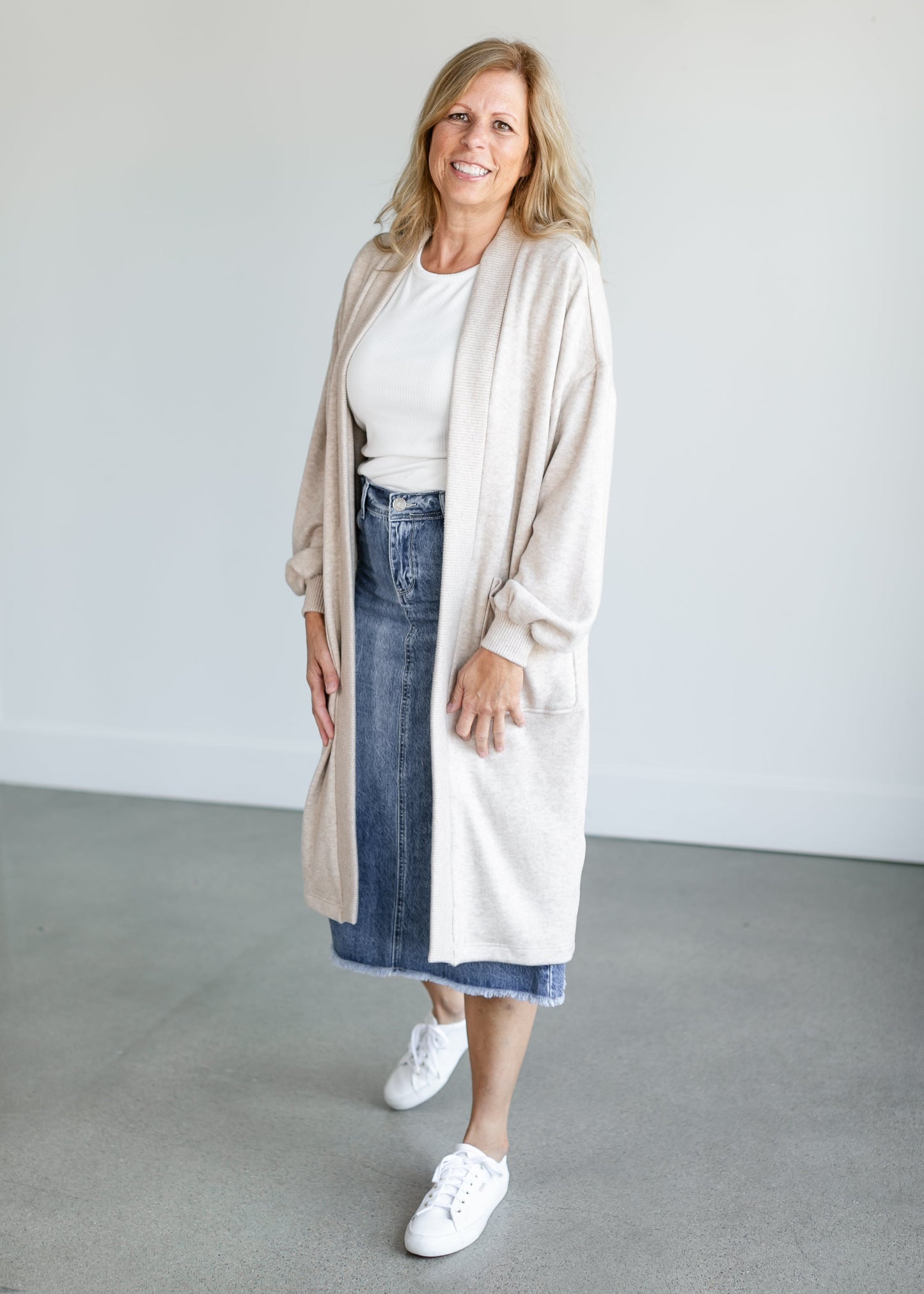 Marla Duster Sweater Coat FF Tops Oatmeal / XS