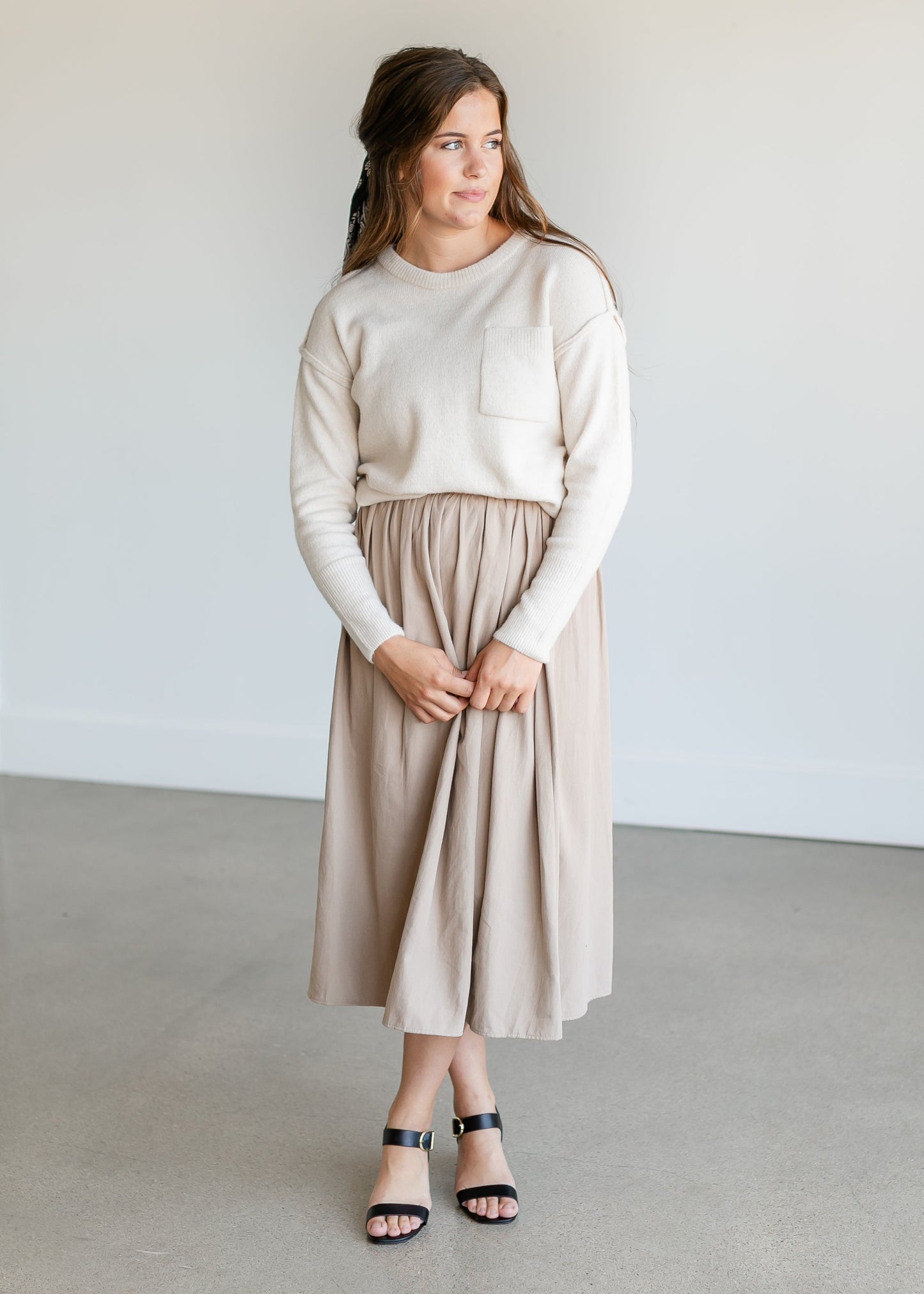 Maya A-line Trouser Midi Skirt FF Skirts