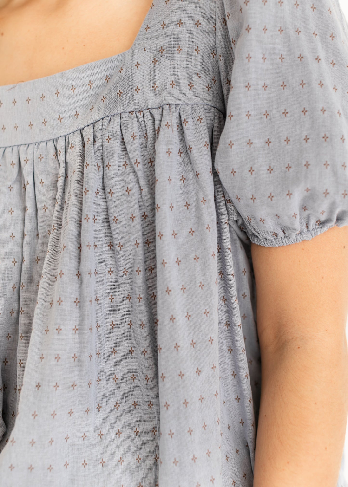 Melany Cotton Peplum Top - FINAL SALE FF Tops