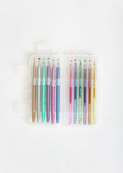 Metallic & Glitter Gel Pen Set - 12pc Gifts