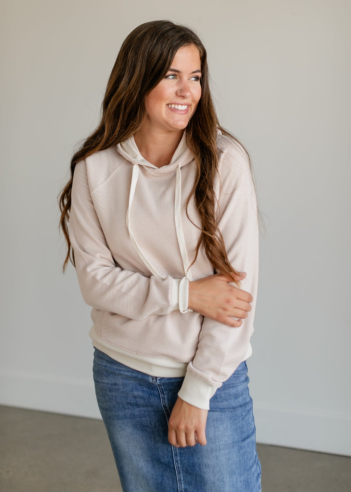 Micah Dusty Pink Hoodie FF Tops