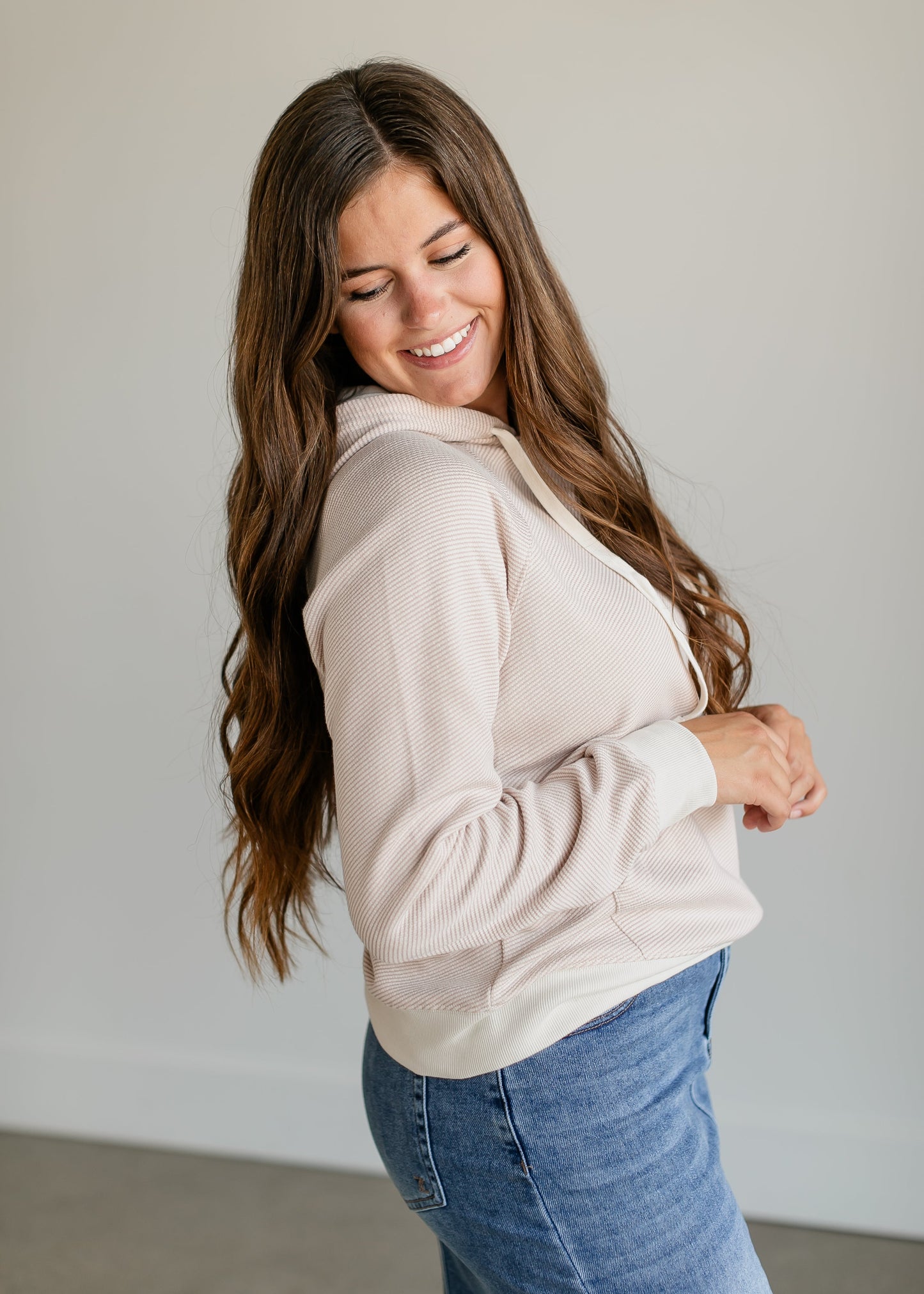 Micah Dusty Pink Hoodie FF Tops