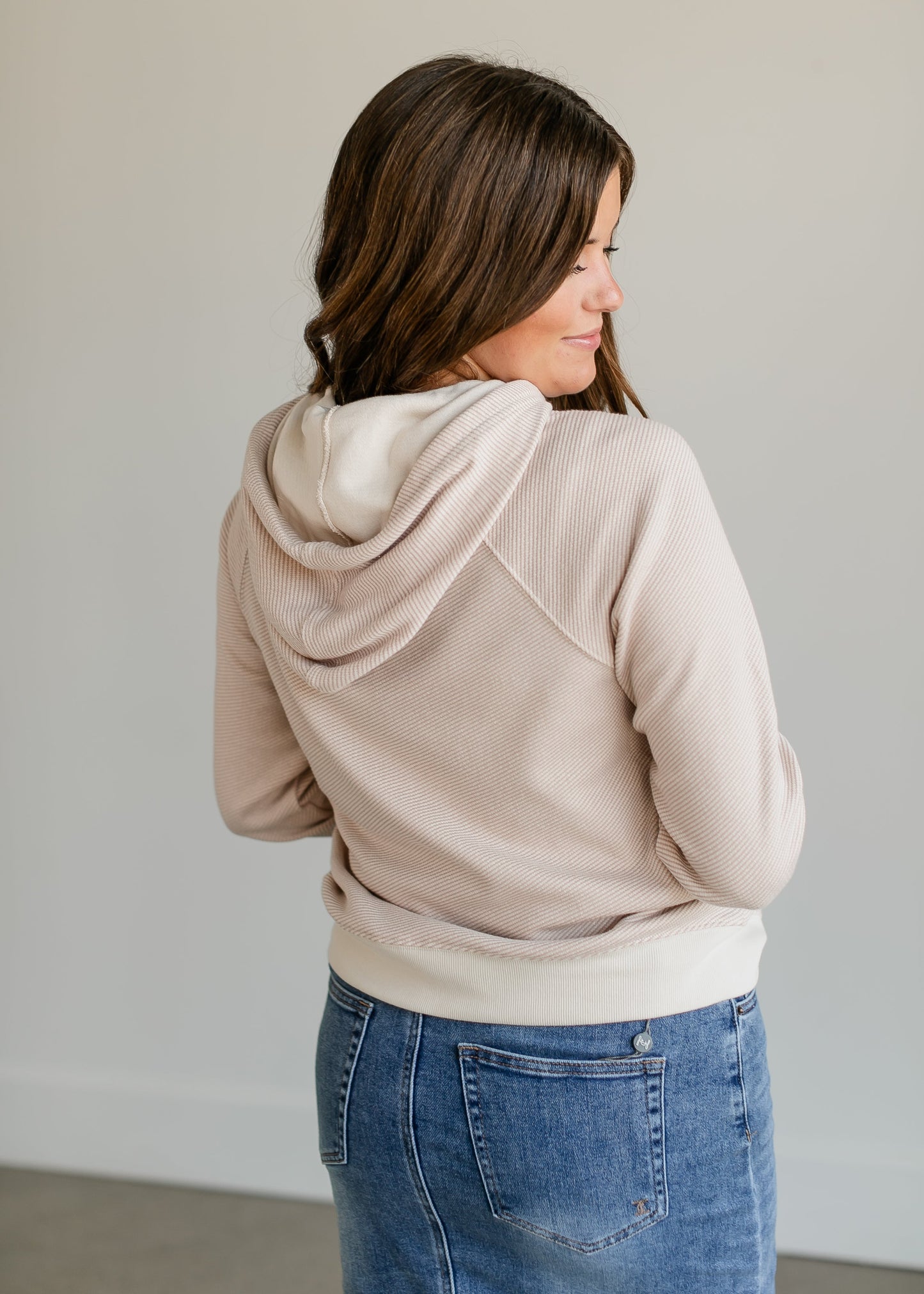 Micah Dusty Pink Hoodie FF Tops