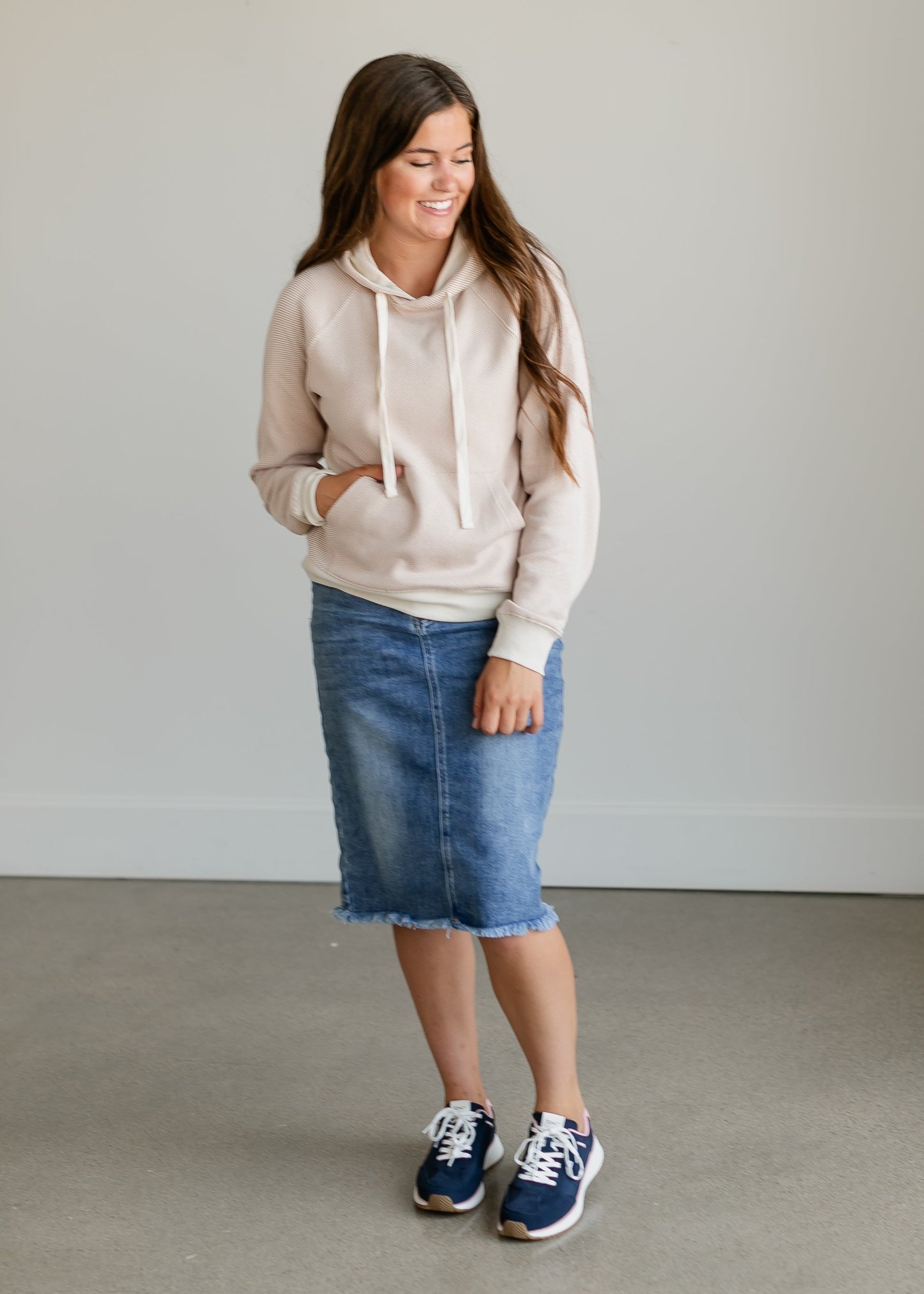 Micah Dusty Pink Hoodie FF Tops