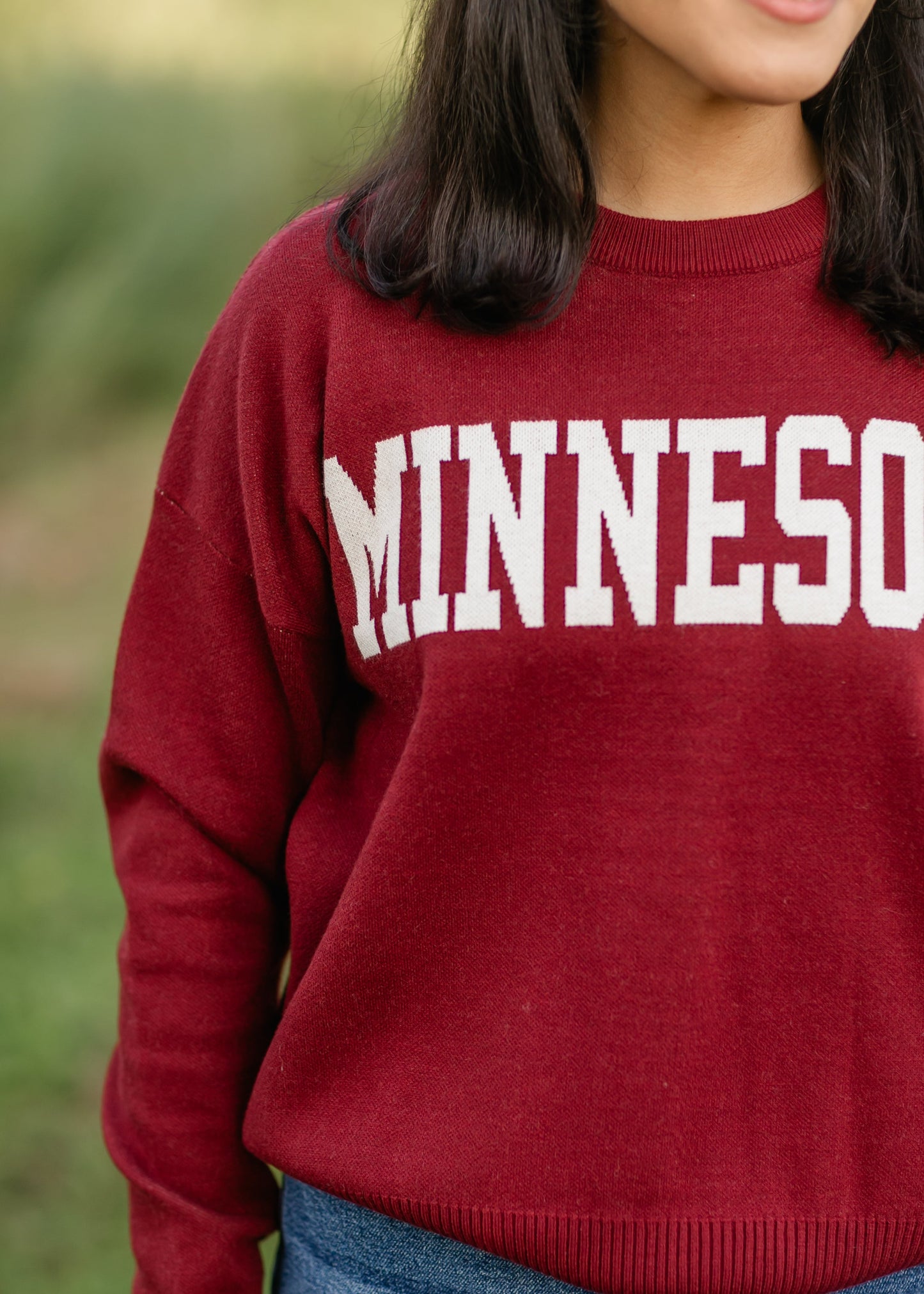 Minnesota Logo Crewneck Sweater FF Tops