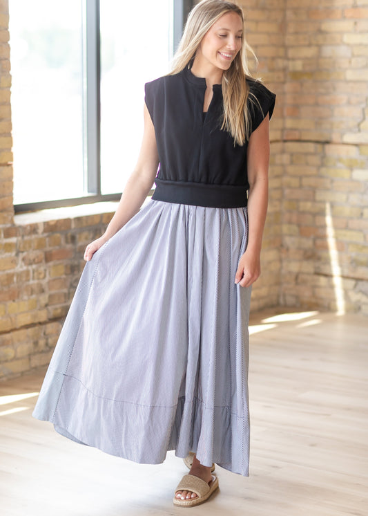 Mixed Media Maxi Dress FF Dresses