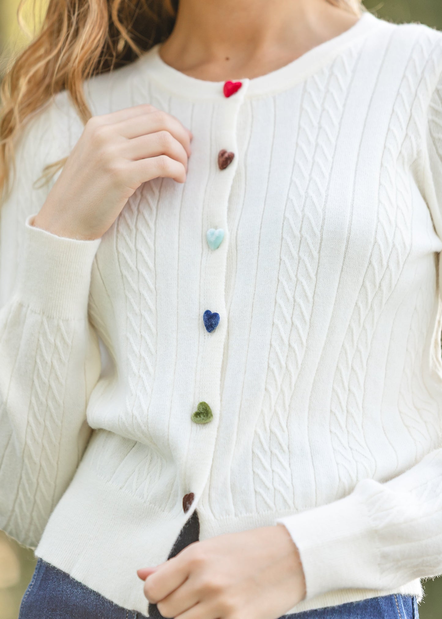 Mochi Heart Button Cardigan FF Layering Essentials