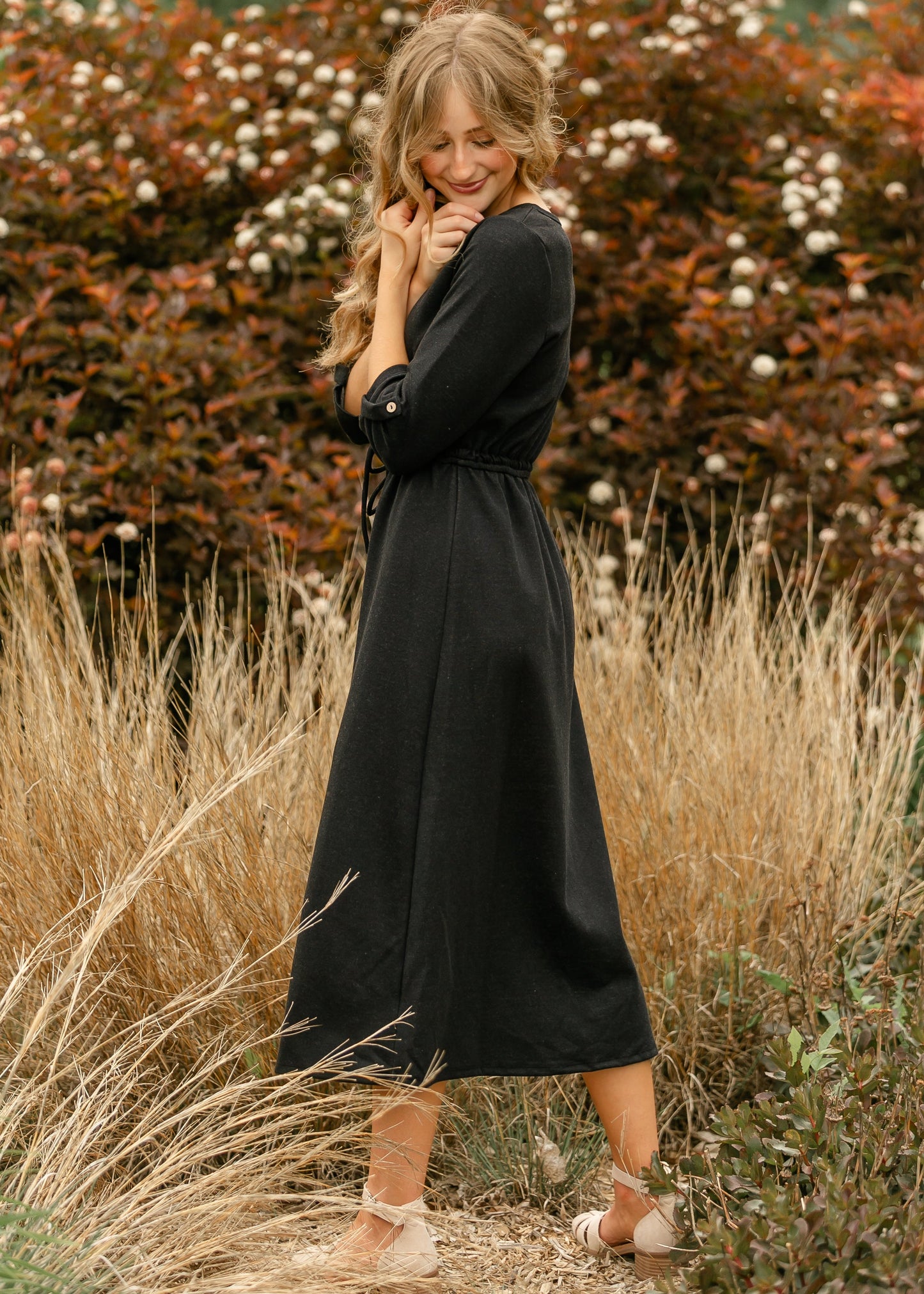 Monica Tie Waist Midi Dress IC Dresses