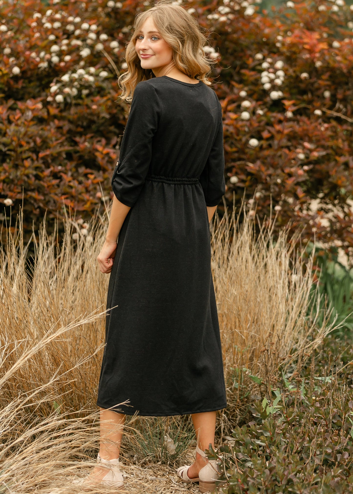 Monica Tie Waist Midi Dress IC Dresses