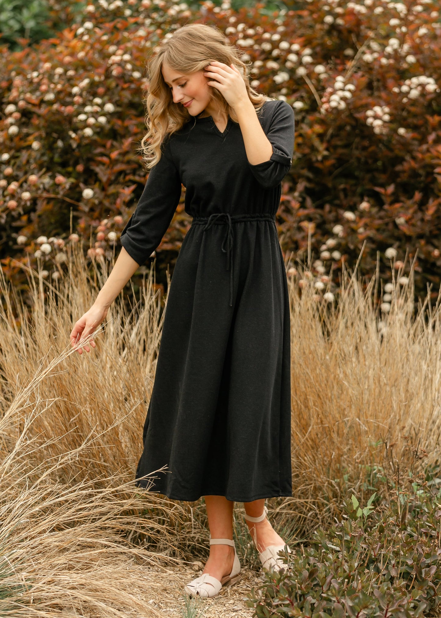Monica Tie Waist Midi Dress IC Dresses