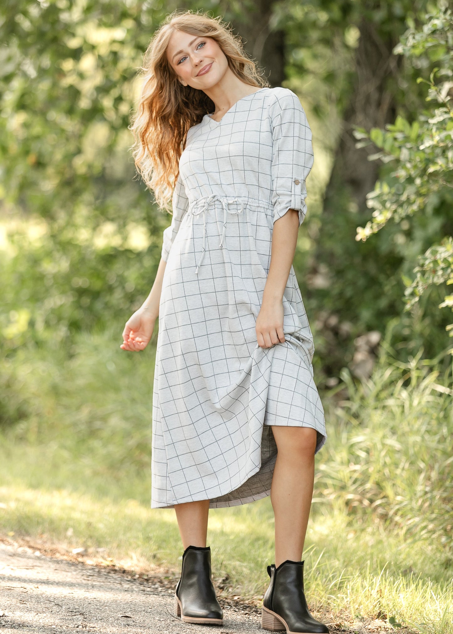 Monica Tie Waist Midi Dress IC Dresses
