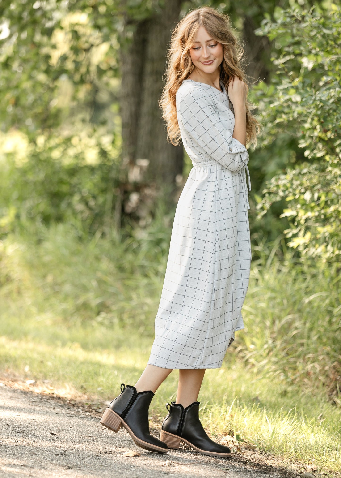 Monica Tie Waist Midi Dress IC Dresses