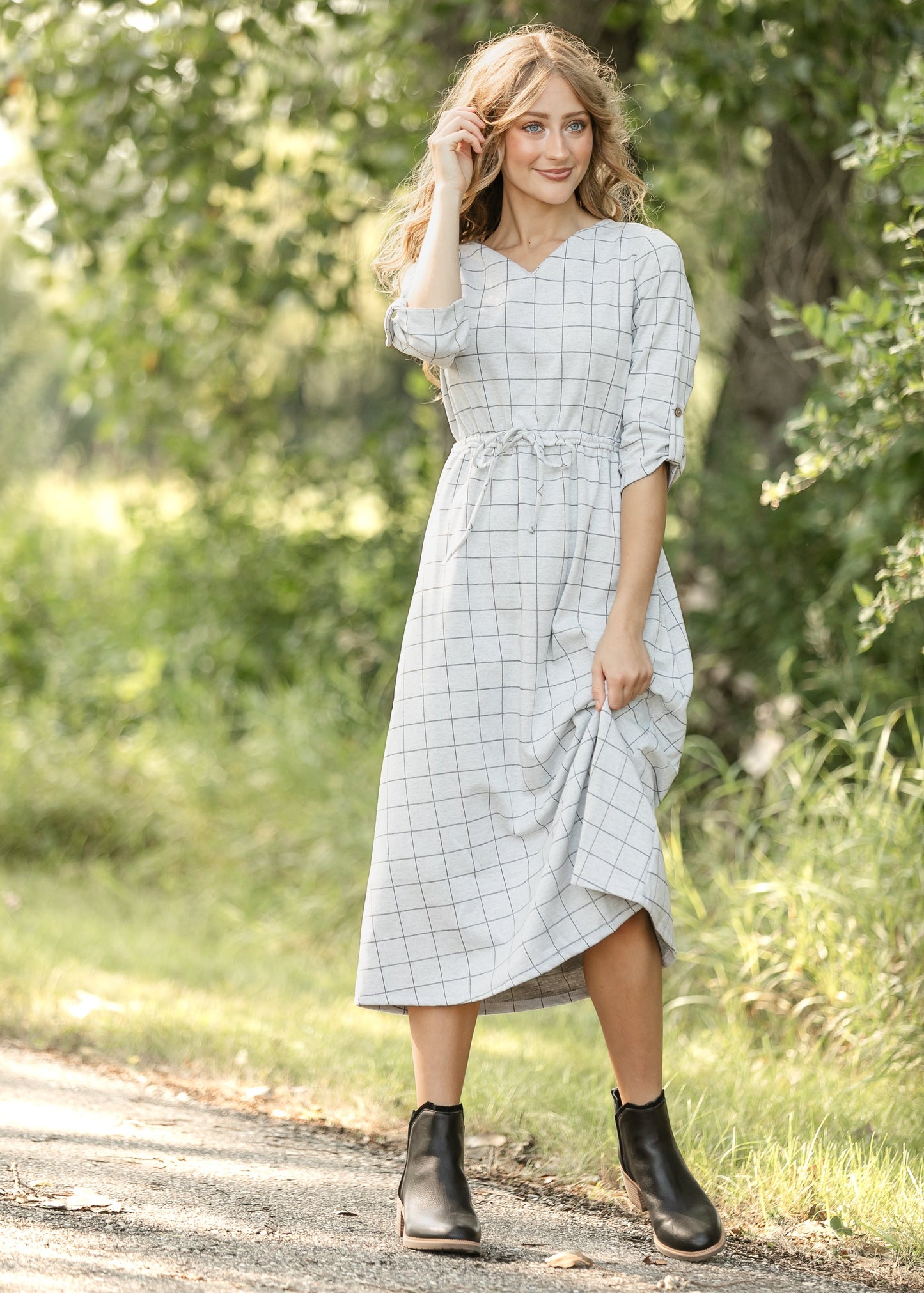 Monica Tie Waist Midi Dress IC Dresses