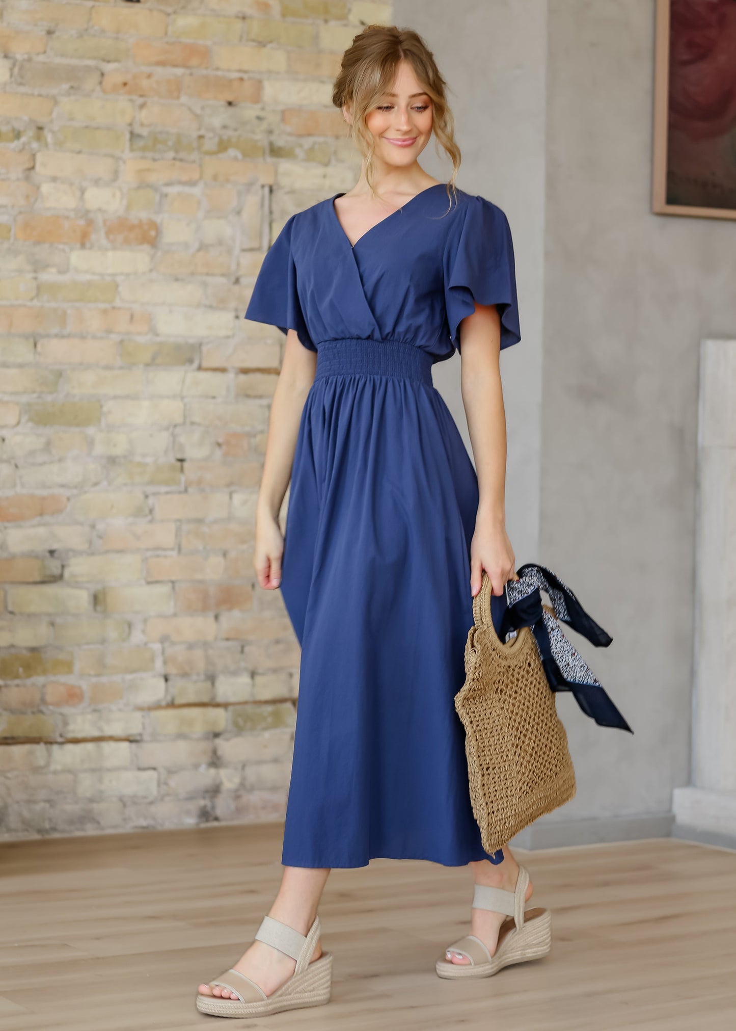 Montie Flutter Sleeve Maxi Dress IC Dresses