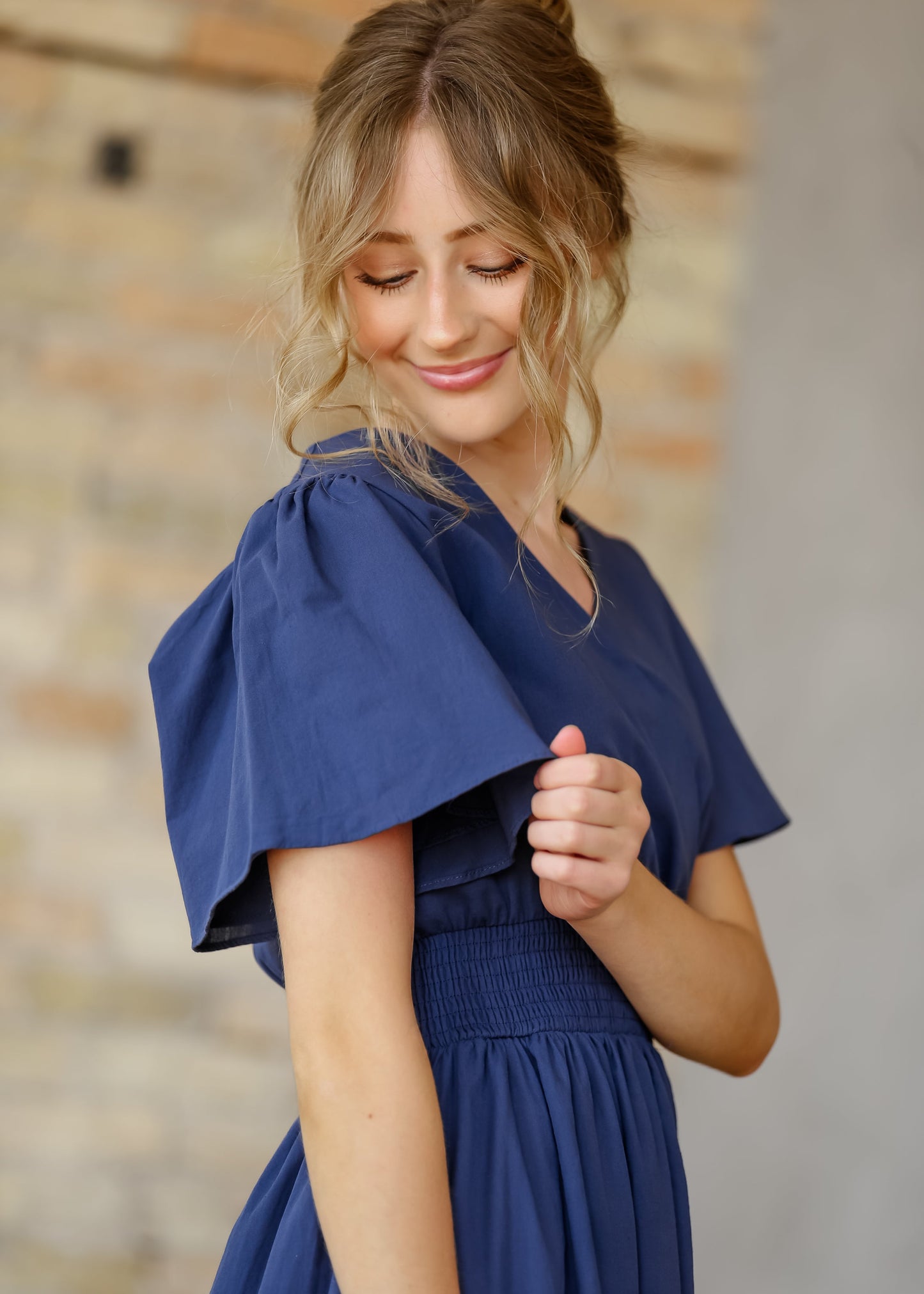 Montie Flutter Sleeve Maxi Dress IC Dresses