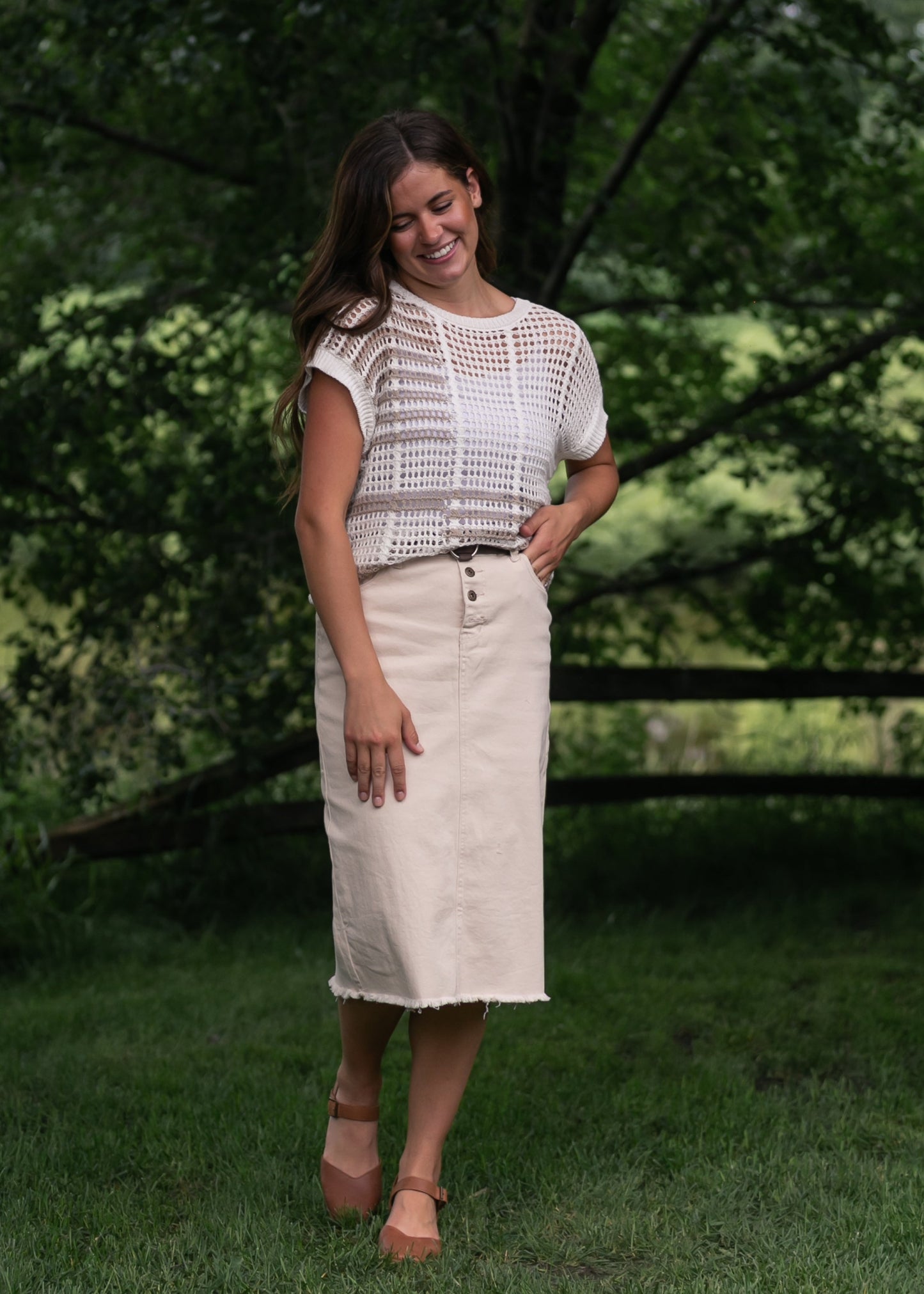 Multi Stripe Crochet Top FF Tops