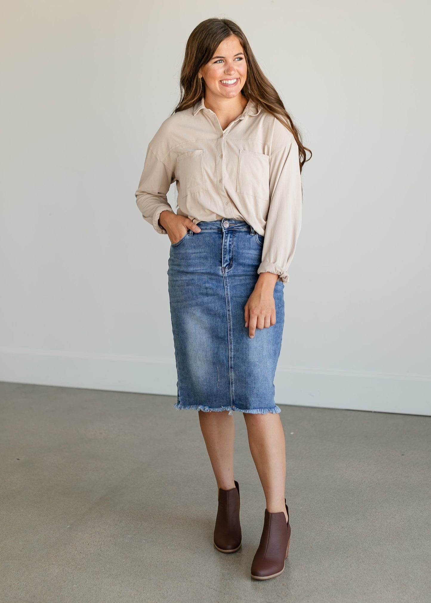 Niccola Button-Up Top FF Tops