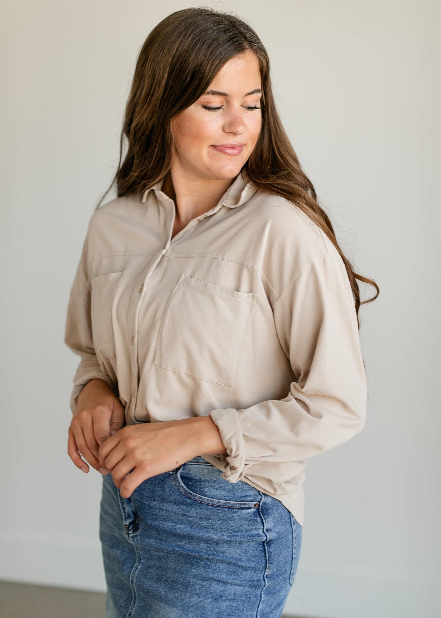 Niccola Button-Up Top FF Tops