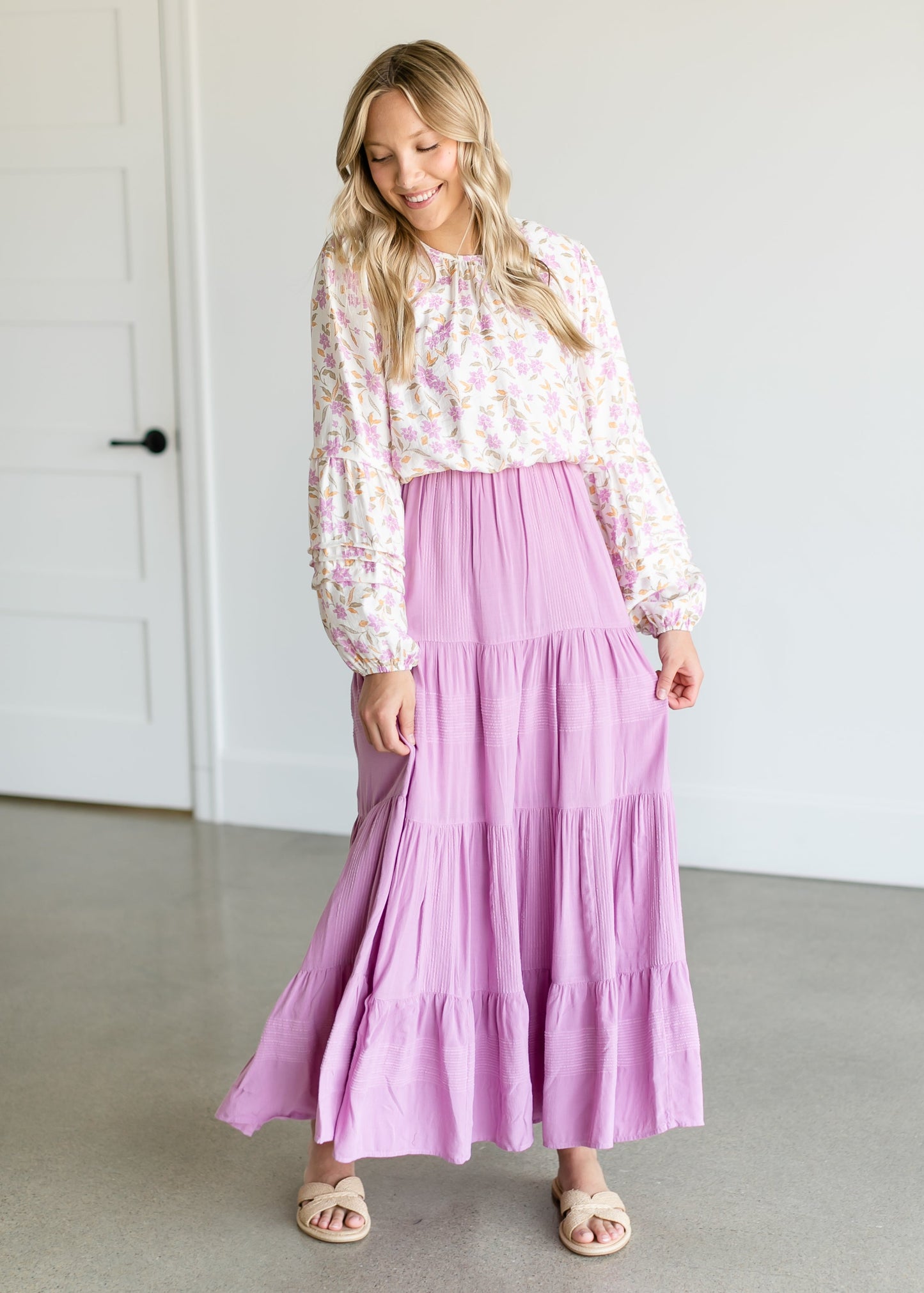 Nylah Tropical Floral Long Sleeve Top FF Tops