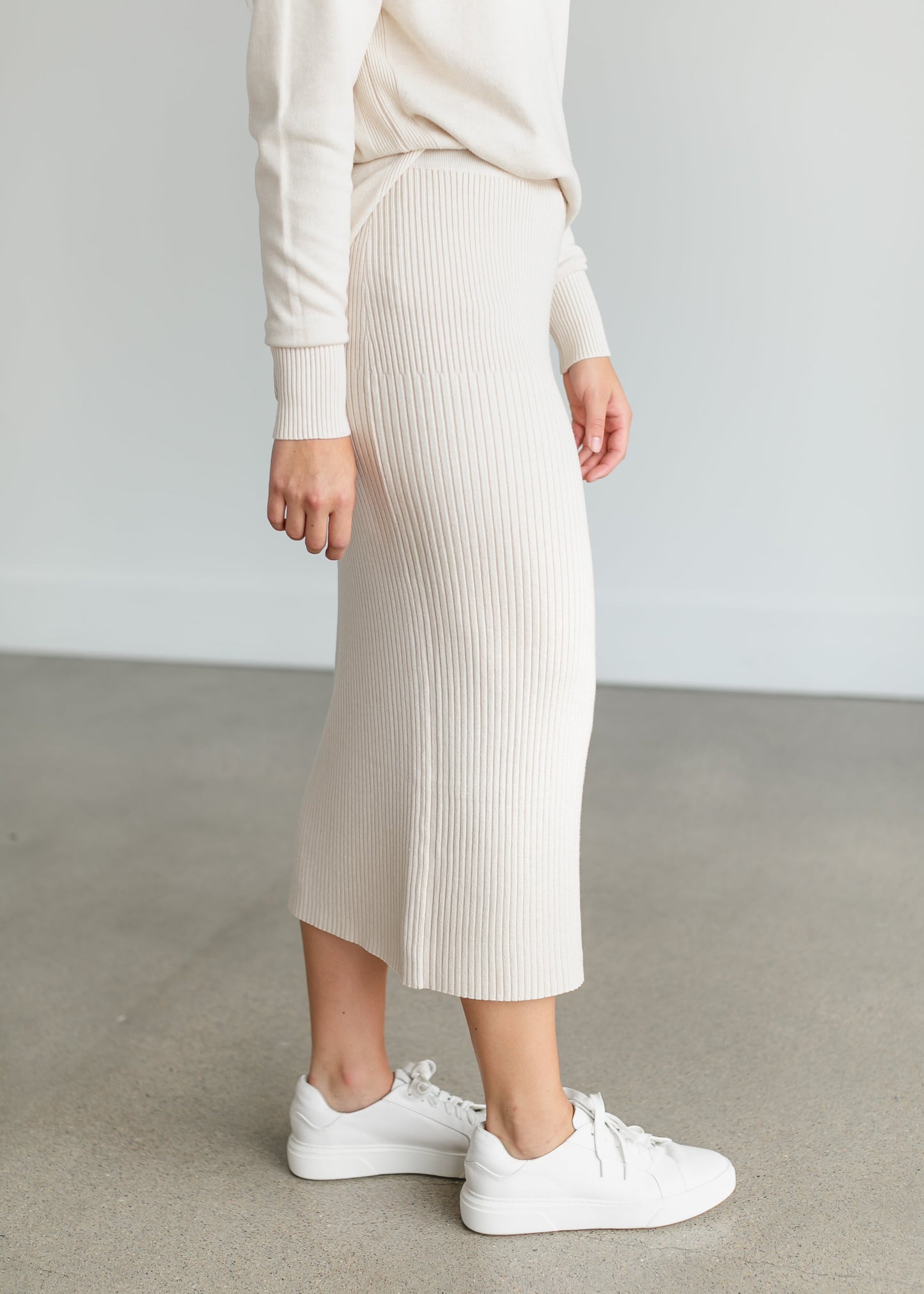 Oatmeal Knit Sweater Set FF Tops