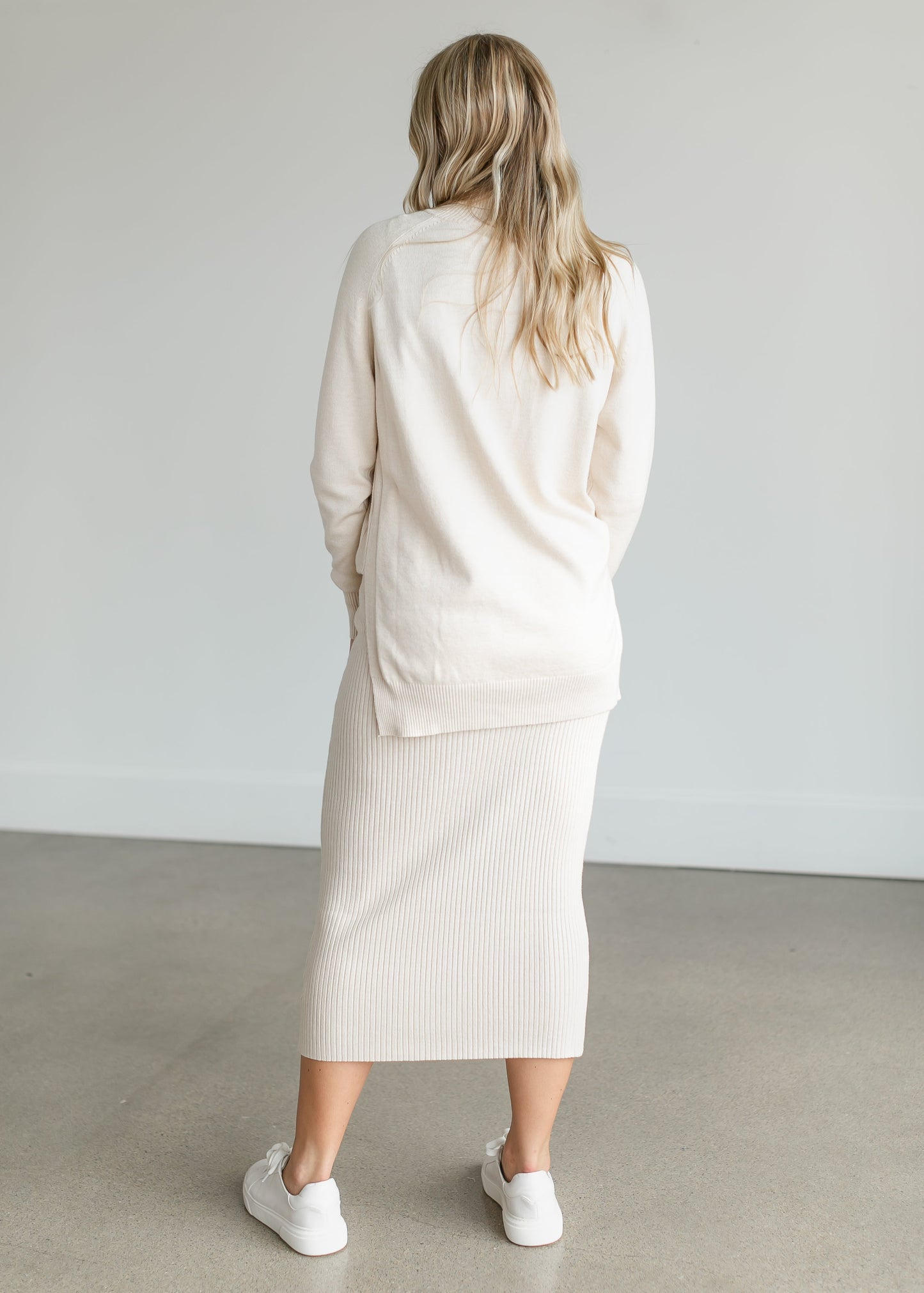 Oatmeal Knit Sweater Set FF Tops