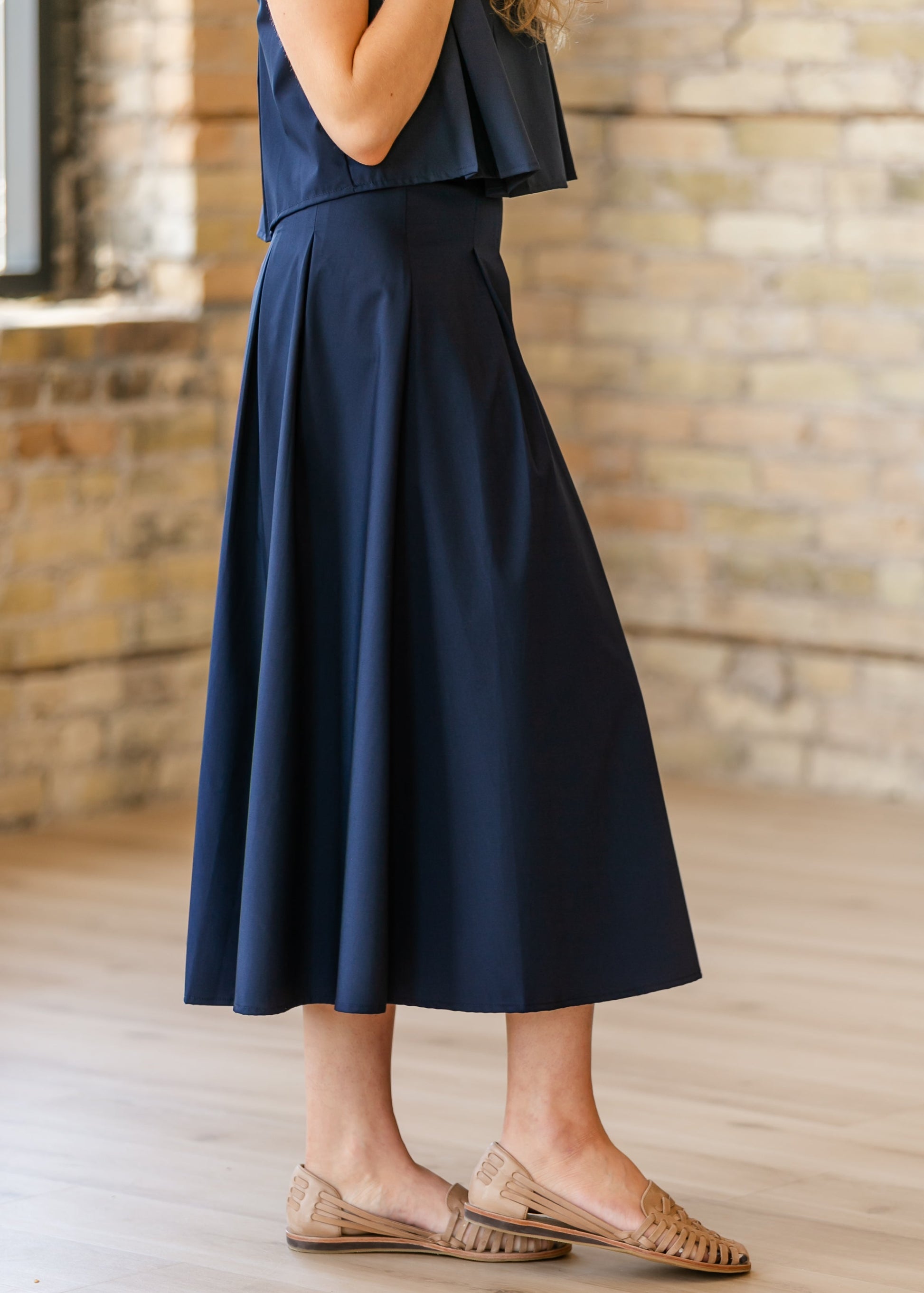 Ocean Calls Pleats Maxi Skirt FF Skirts