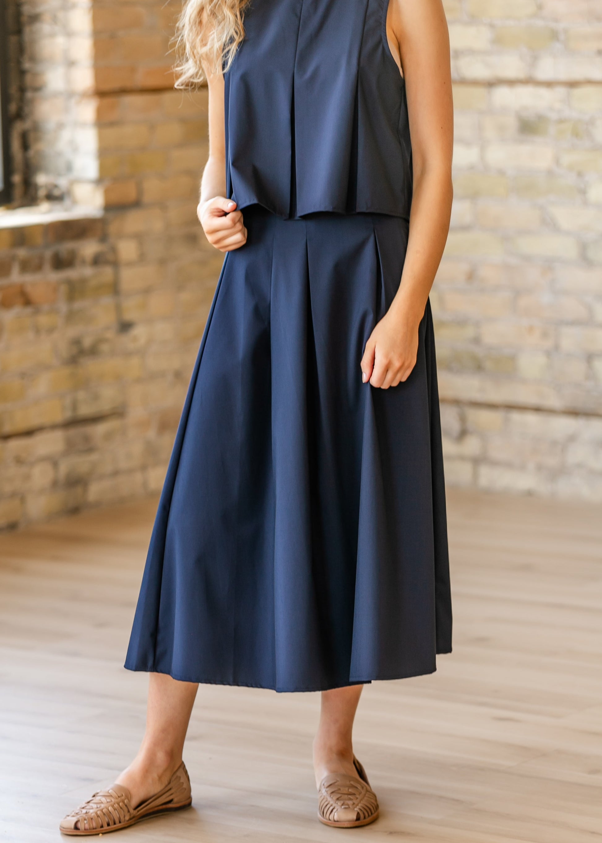 Ocean Calls Pleats Maxi Skirt FF Skirts