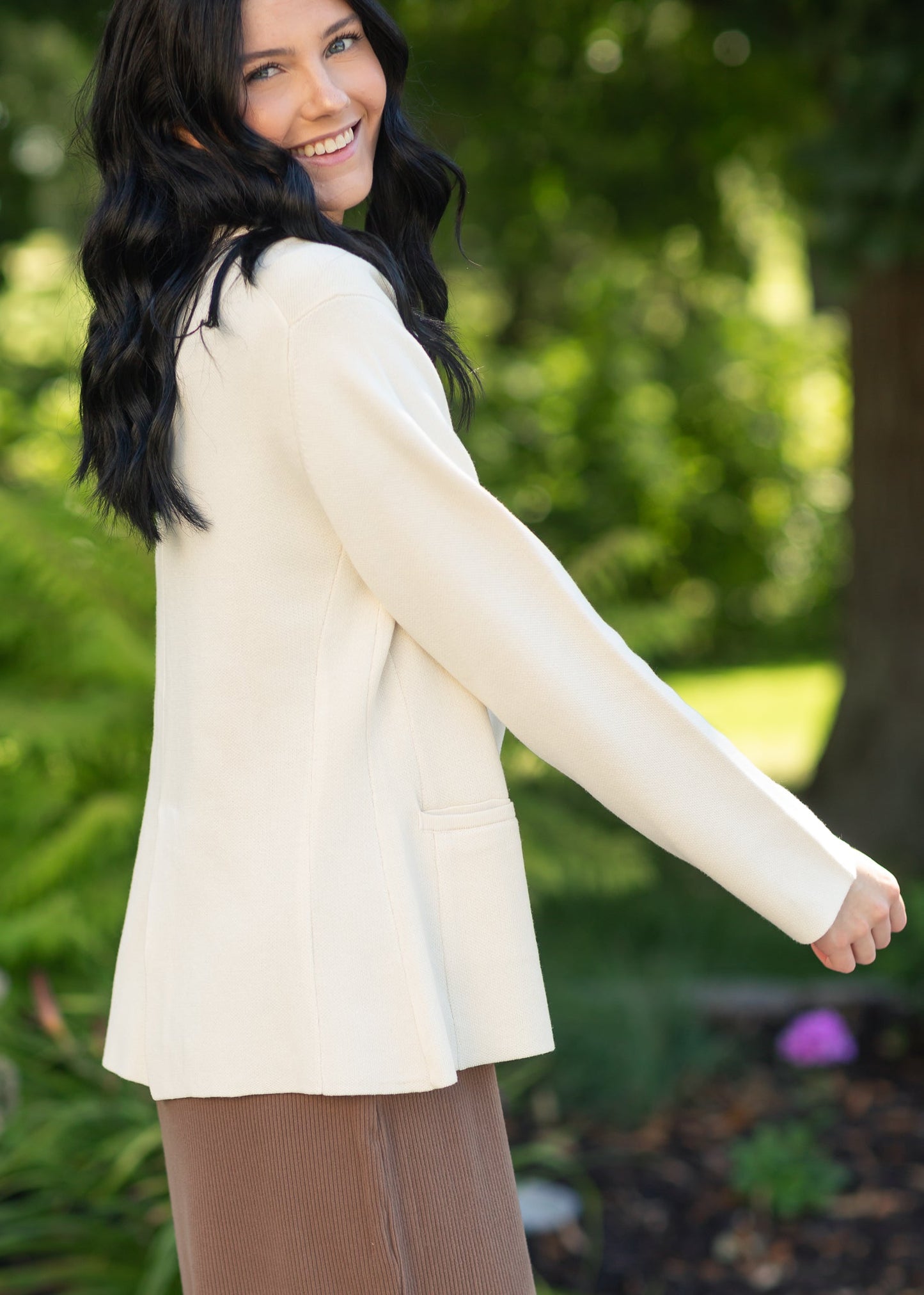Off White Sweater Blazer FF Layering Essentials