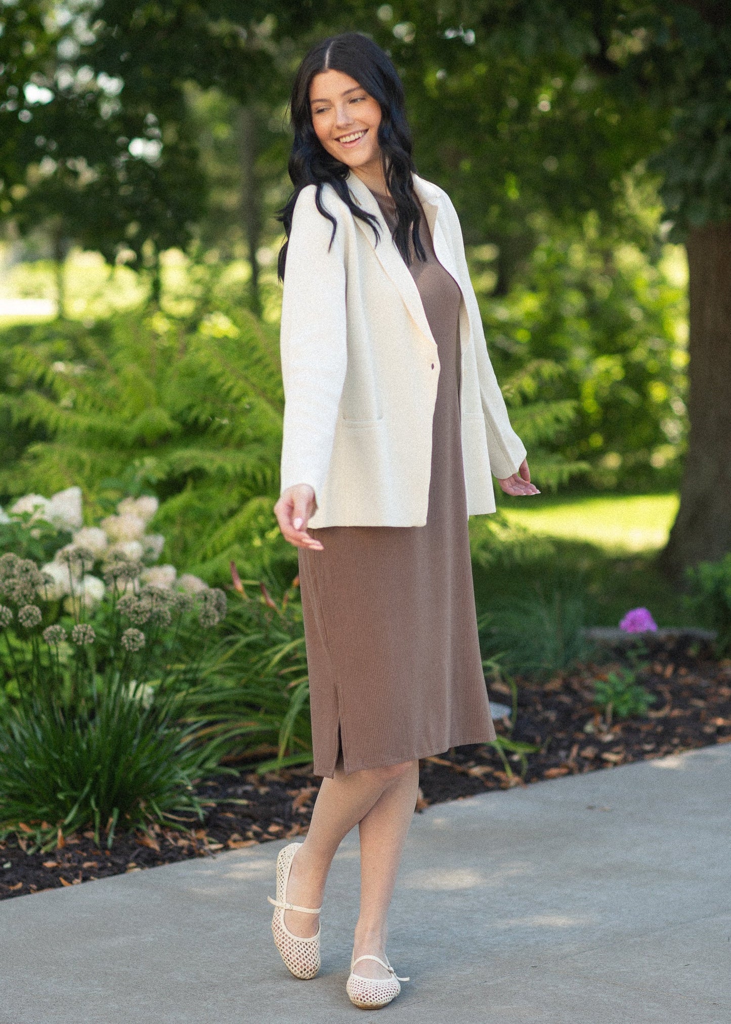 Off White Sweater Blazer FF Layering Essentials